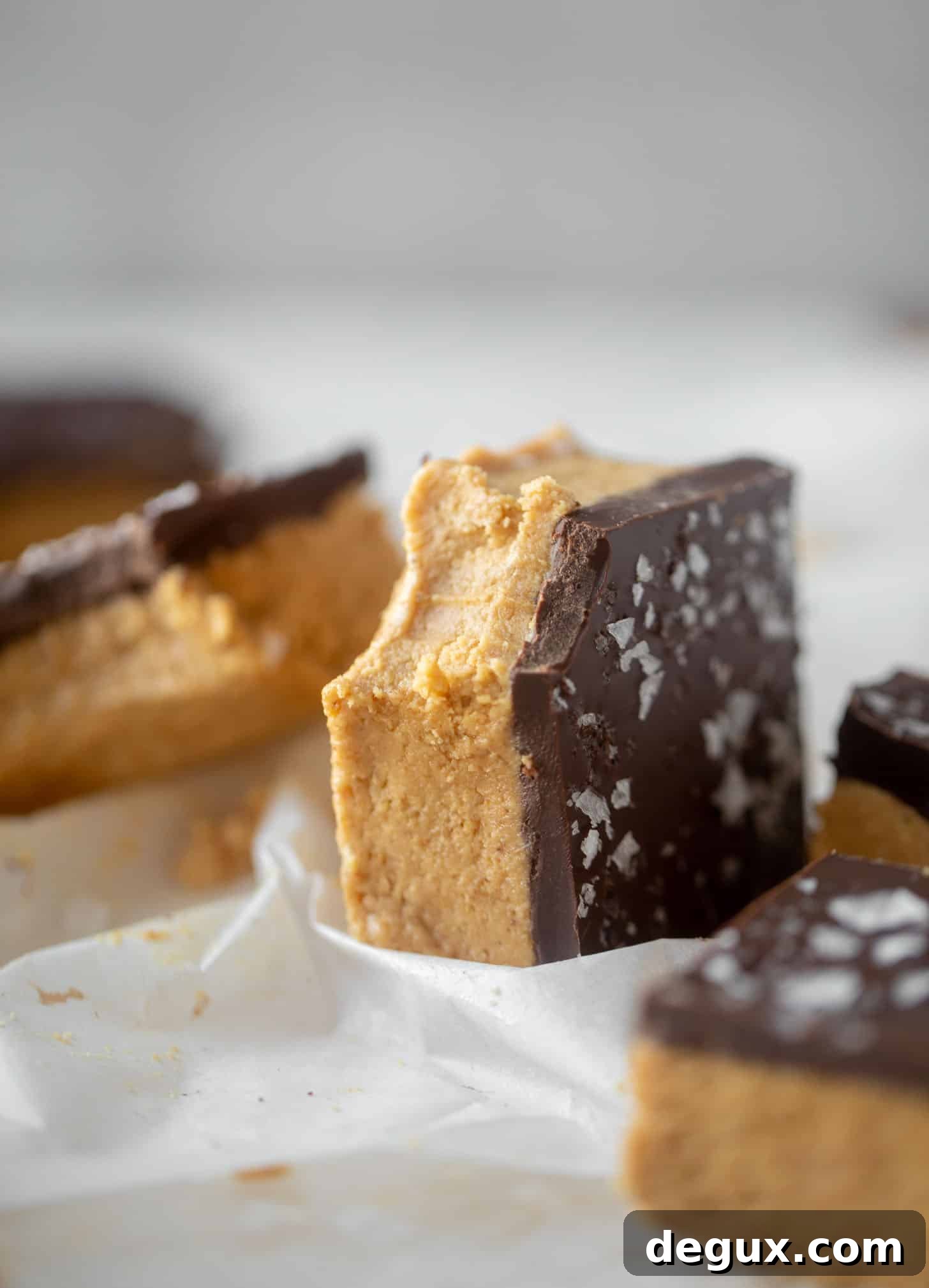 Salted Peanut Butter Cup Bar Recipe — Chewy Chocolate-Peanut Bars 7 salted peanut butter cup bars