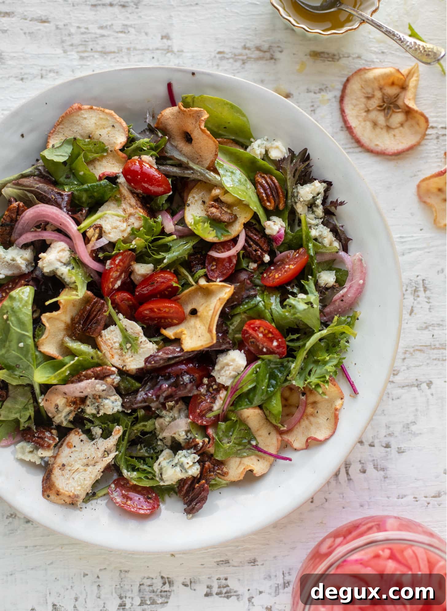 fuji apple chicken salad with champagne vinaigrette