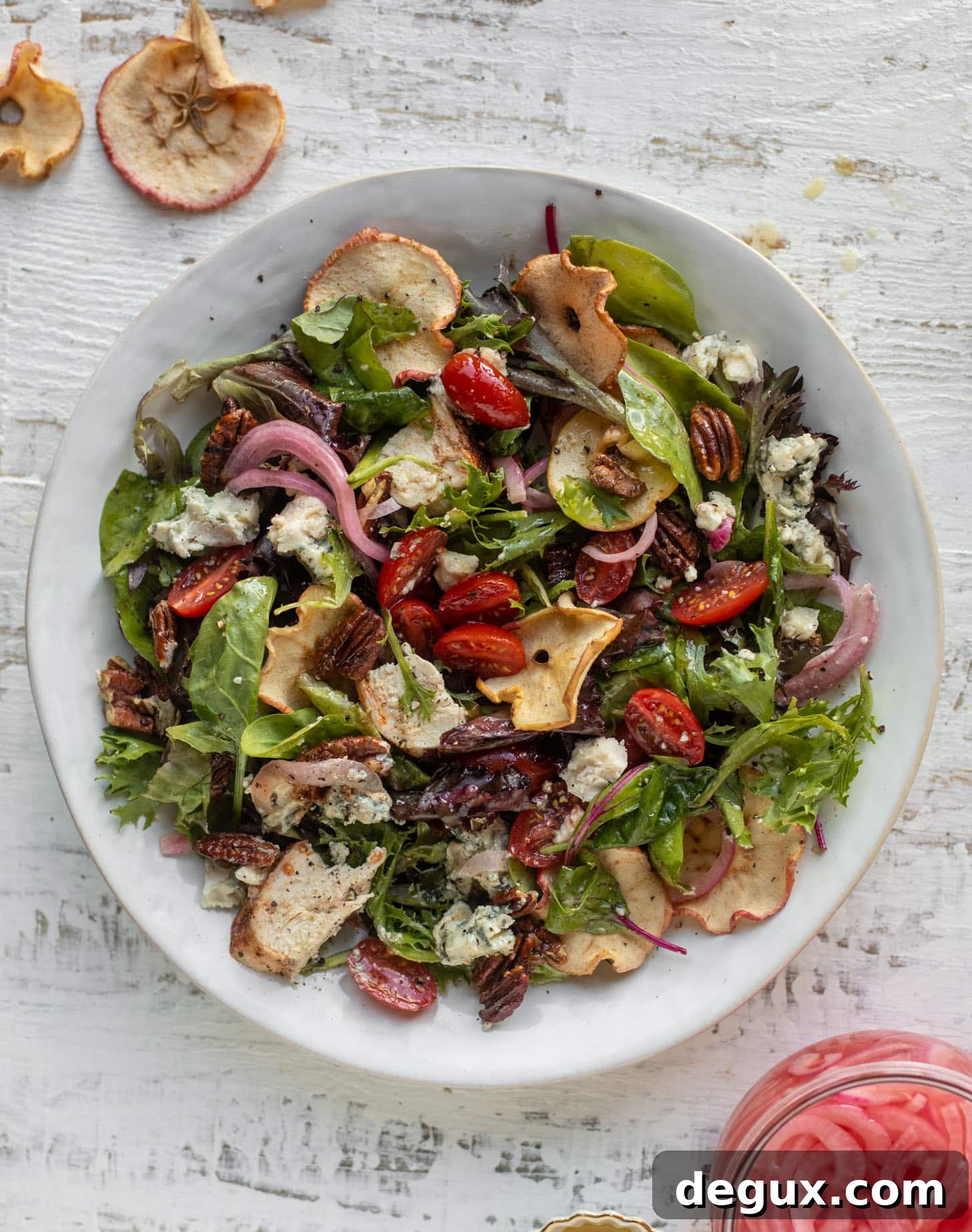 fuji apple chicken salad with champagne vinaigrette