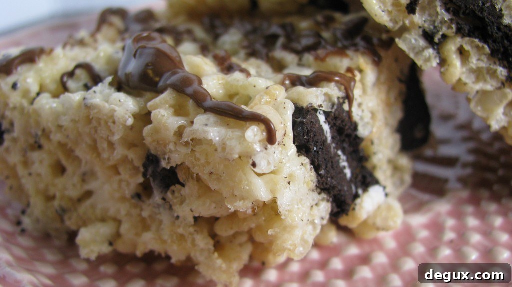 Finished treats Finished cookies and cream crispy treats