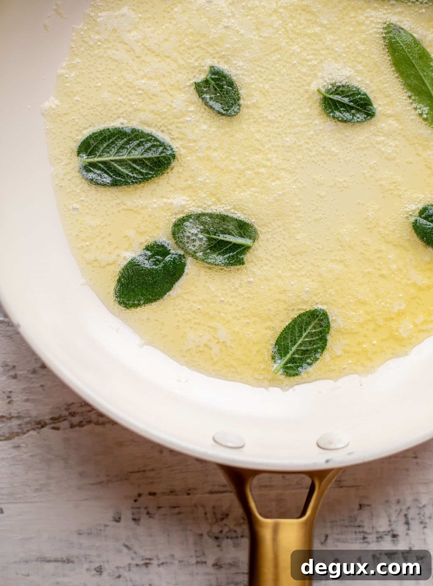 sizzling butter with sage