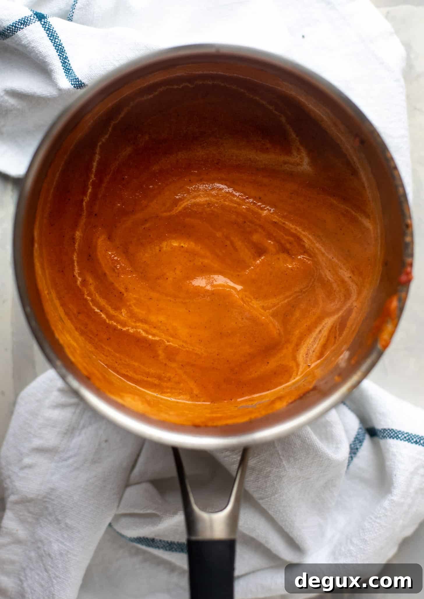 saucepan of chipotle tomato soup