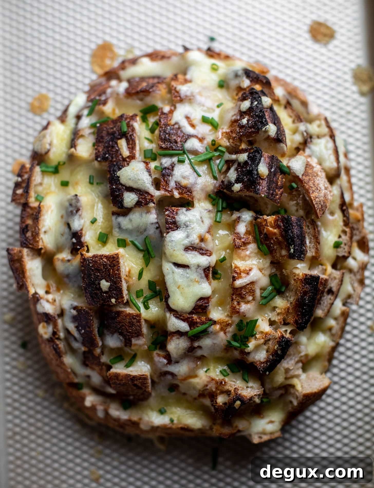 baked smoked cheddar pull apart bread