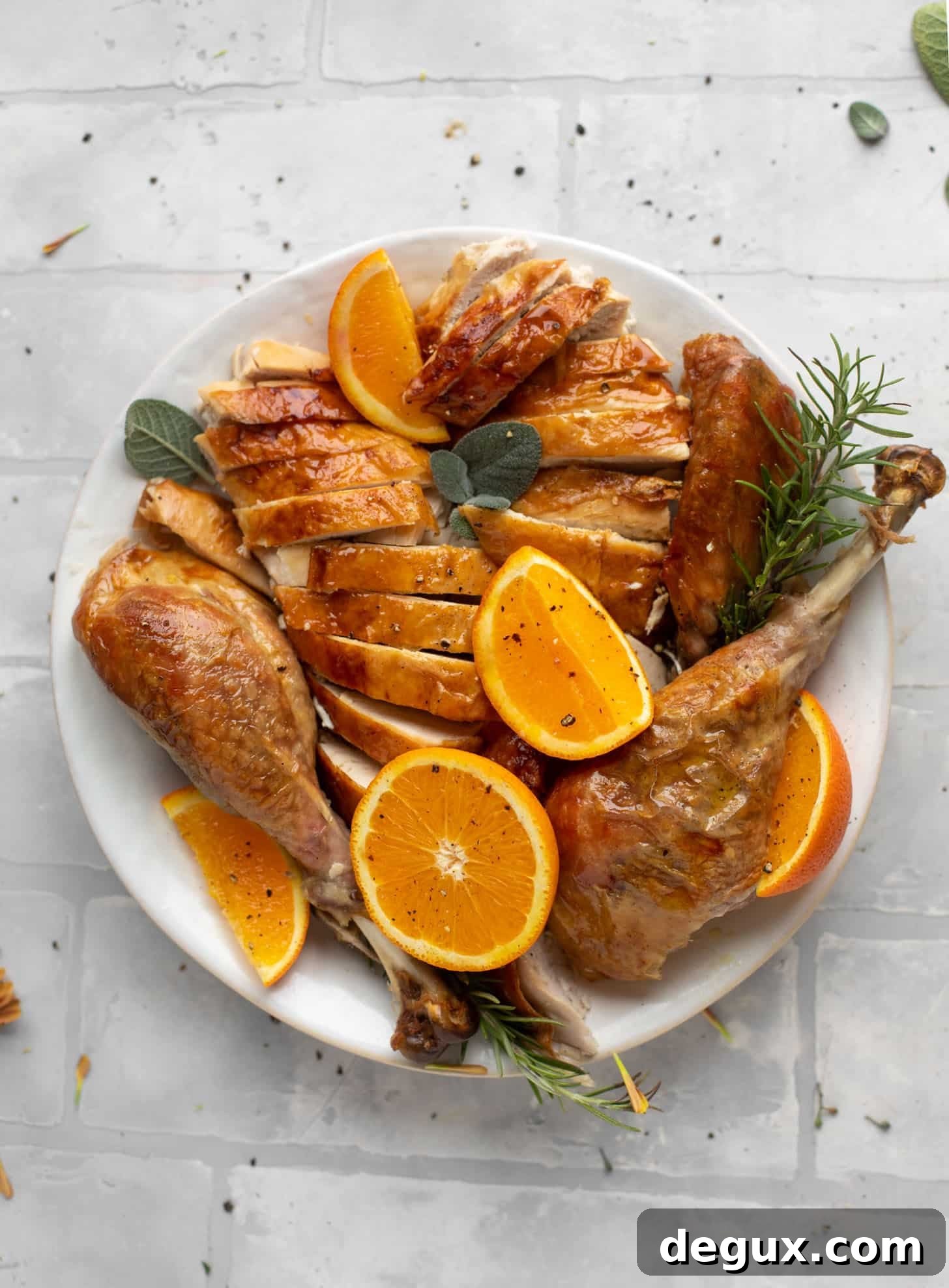 carved citrus sage roasted turkey recipe