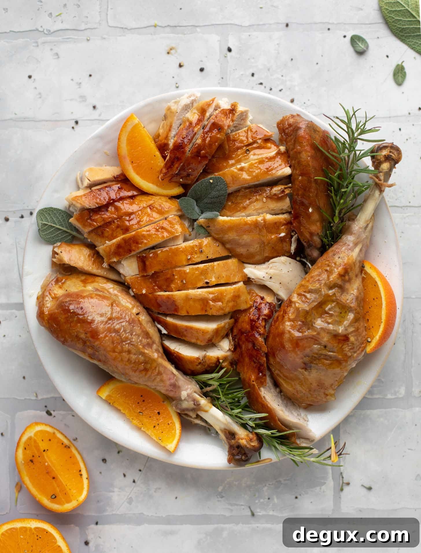 carved citrus sage roasted turkey recipe