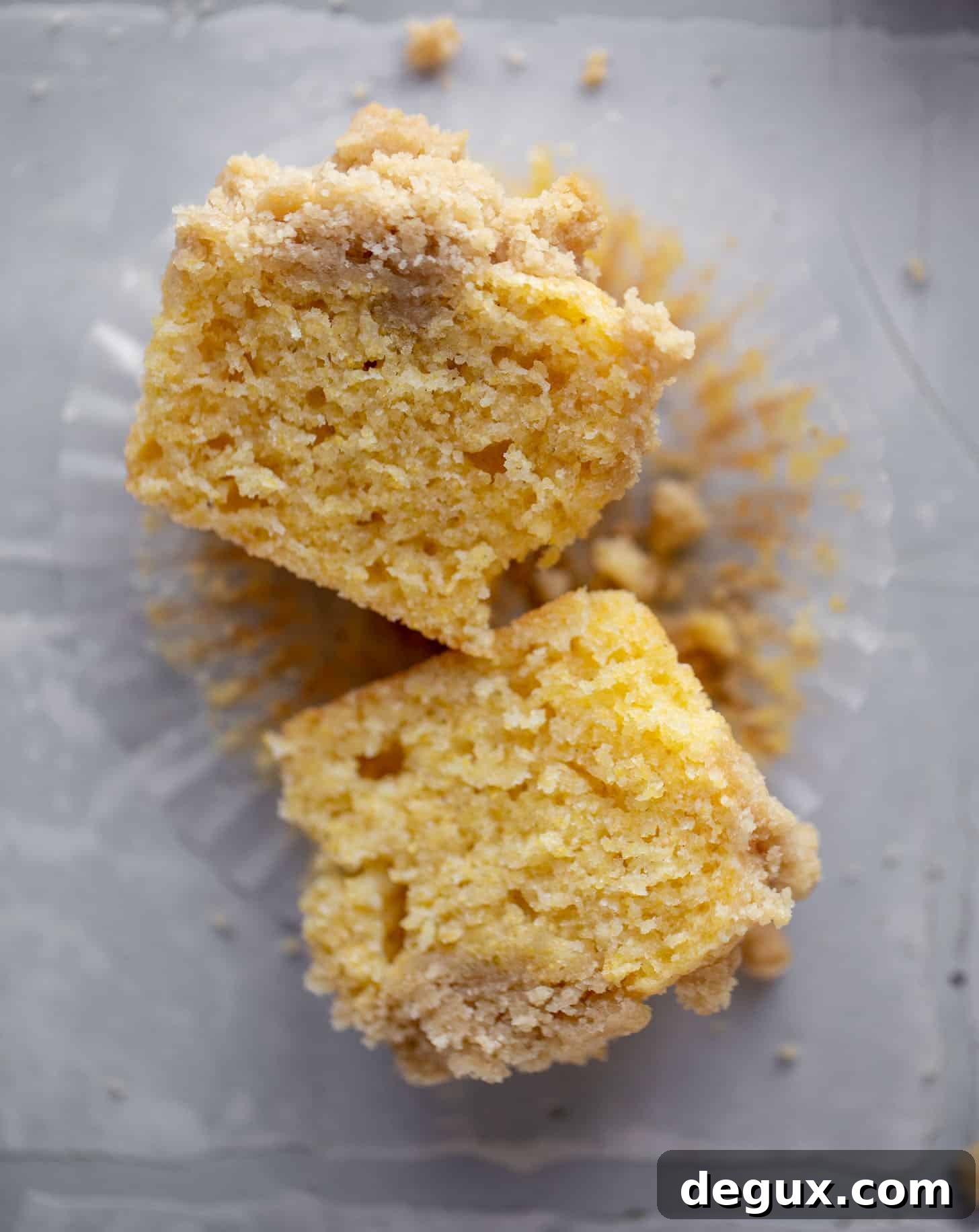 Buttery Cornbread Crumb Muffins: Crispy Streusel Topping 6 cornbread crumb muffins