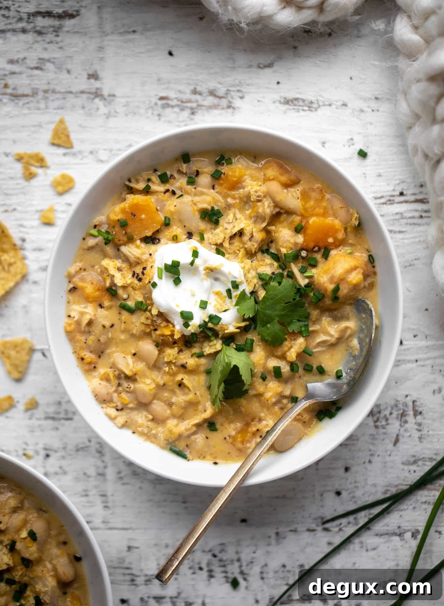 Creamy Butternut Squash White Chicken Chili Recipe 2 butternut white chicken chili