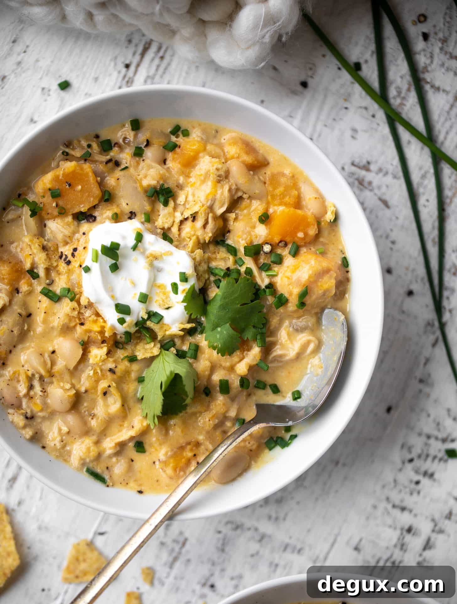 Creamy Butternut Squash White Chicken Chili Recipe 11 butternut white chicken chili