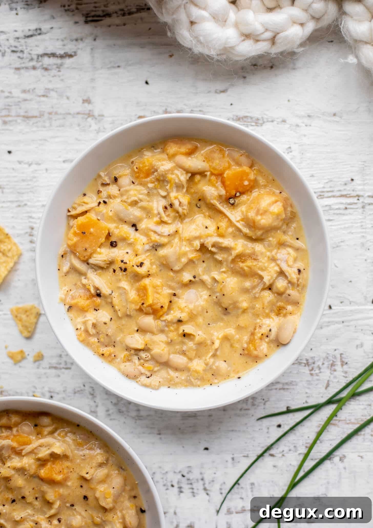 Creamy Butternut Squash White Chicken Chili Recipe 6 butternut white chicken chili