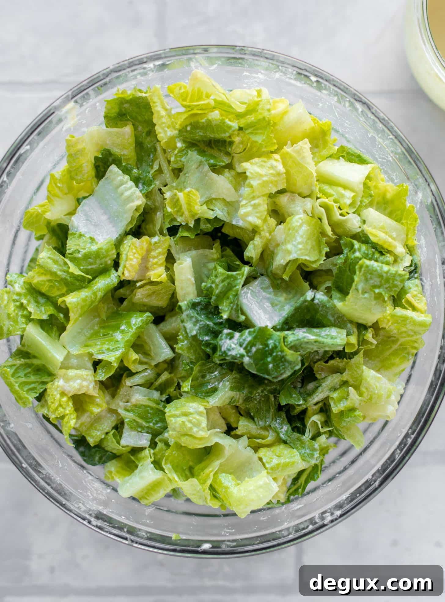 romaine lettuce with caesar dressing