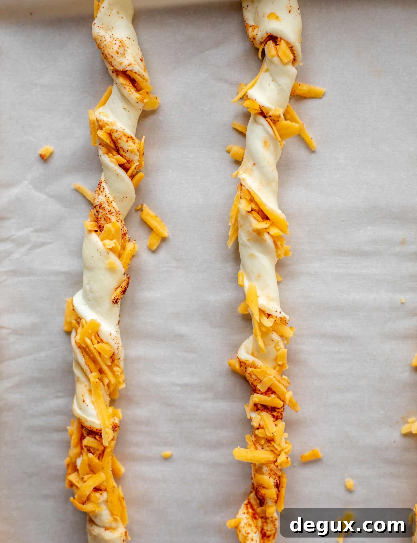 smoky cheddar twists puff pastry