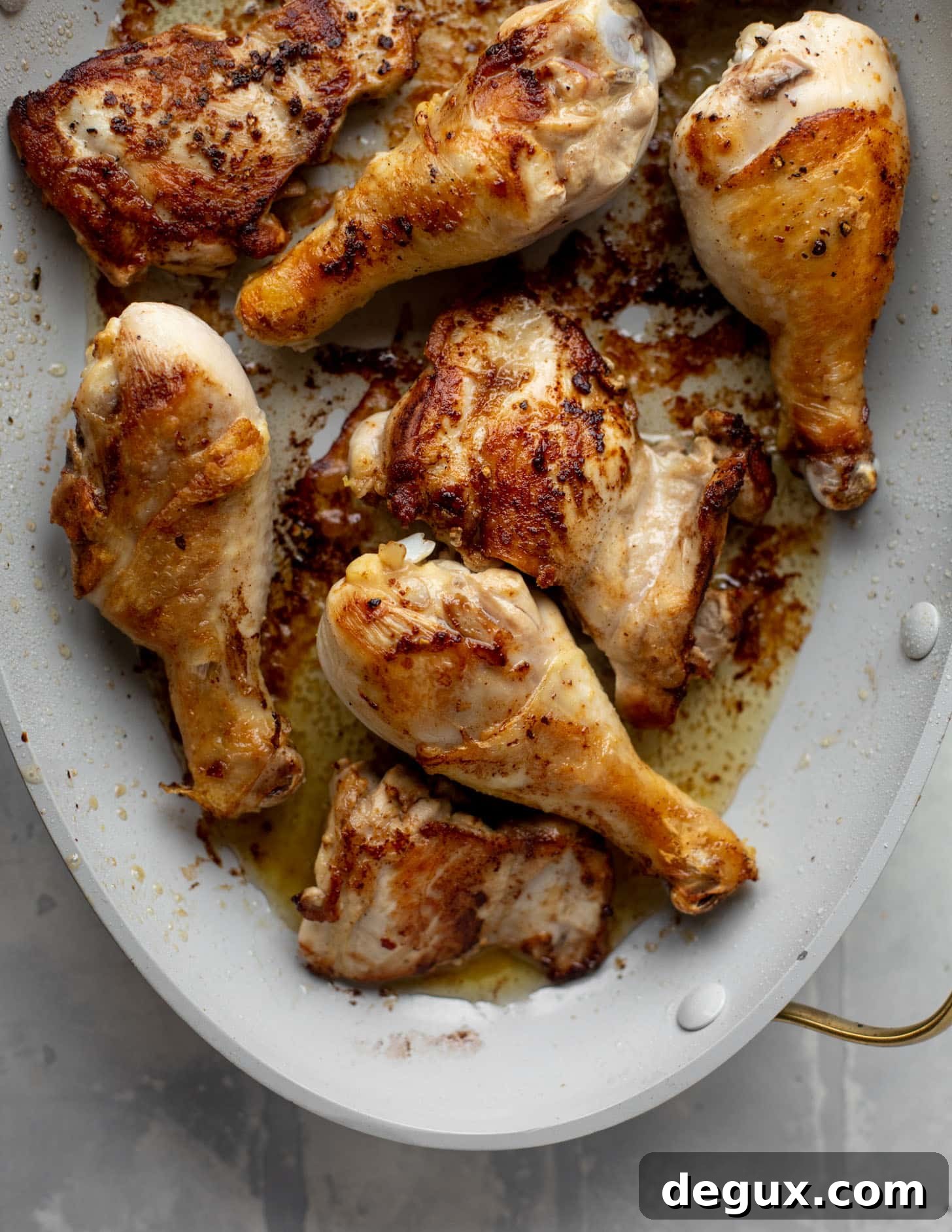 chicken browning in pancetta fat