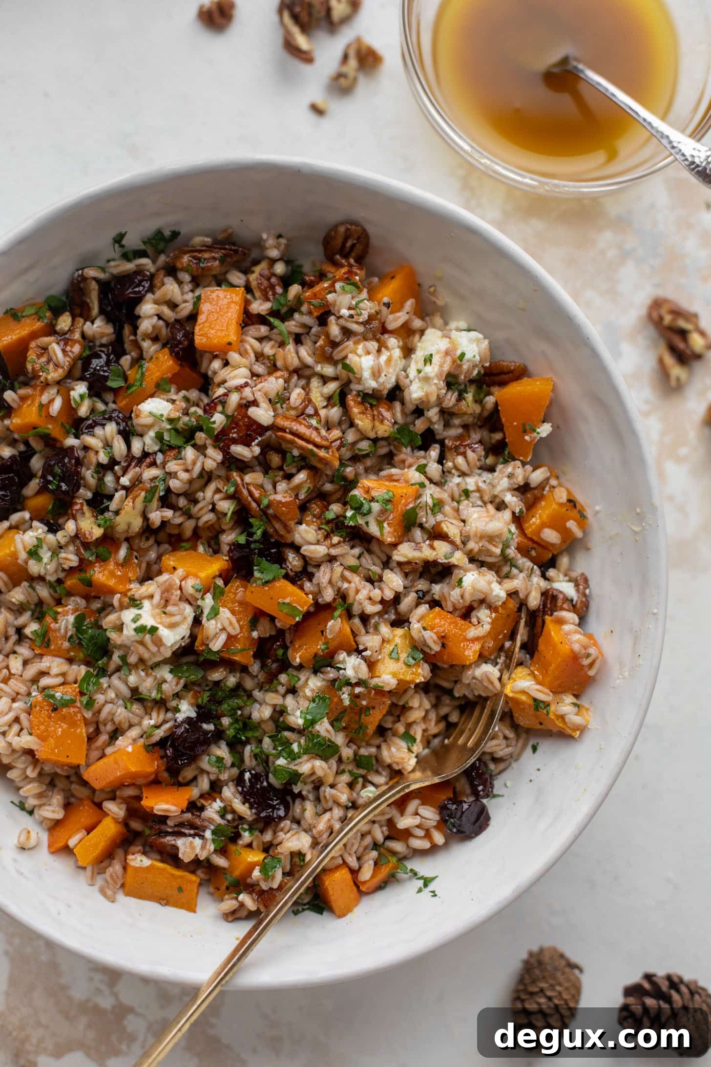 Winter Farro Salad with Cranberry Cinnamon Vinaigrette 8 winter farro salad with cranberry cinnamon vinaigrette