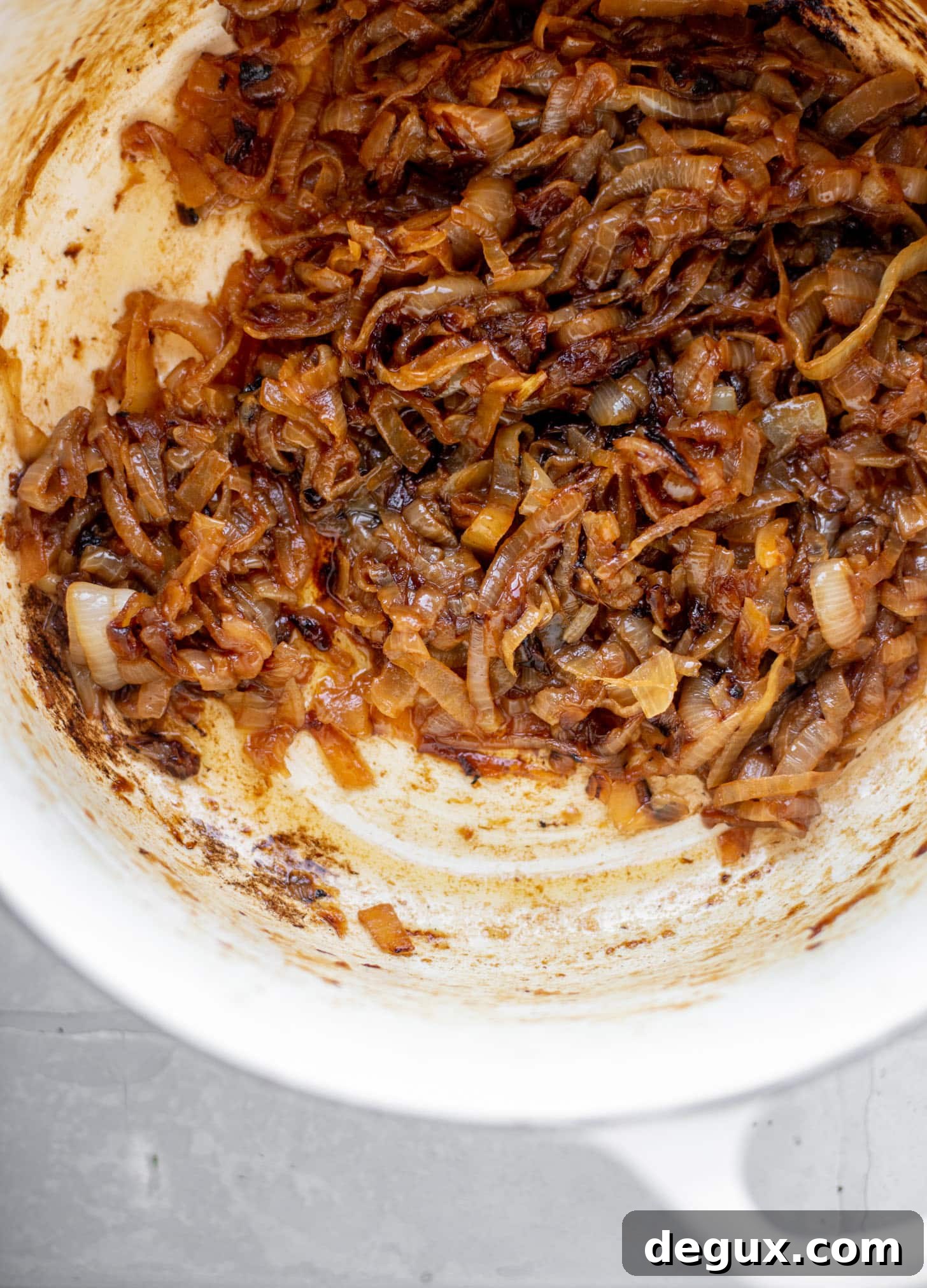 caramelized onions in a pot