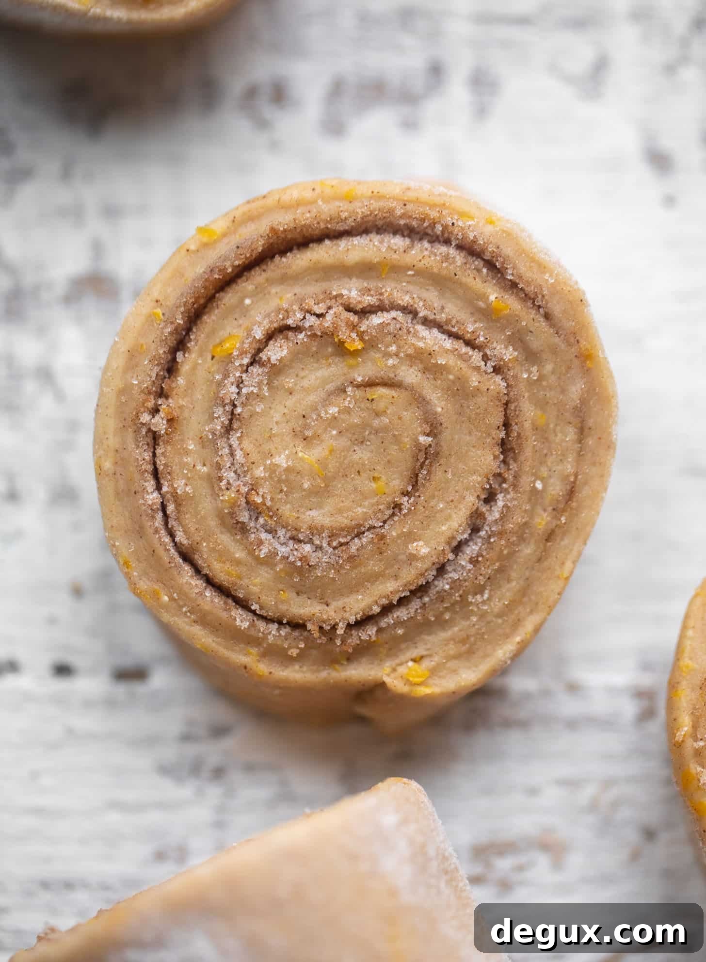 orange cinnamon roll dough