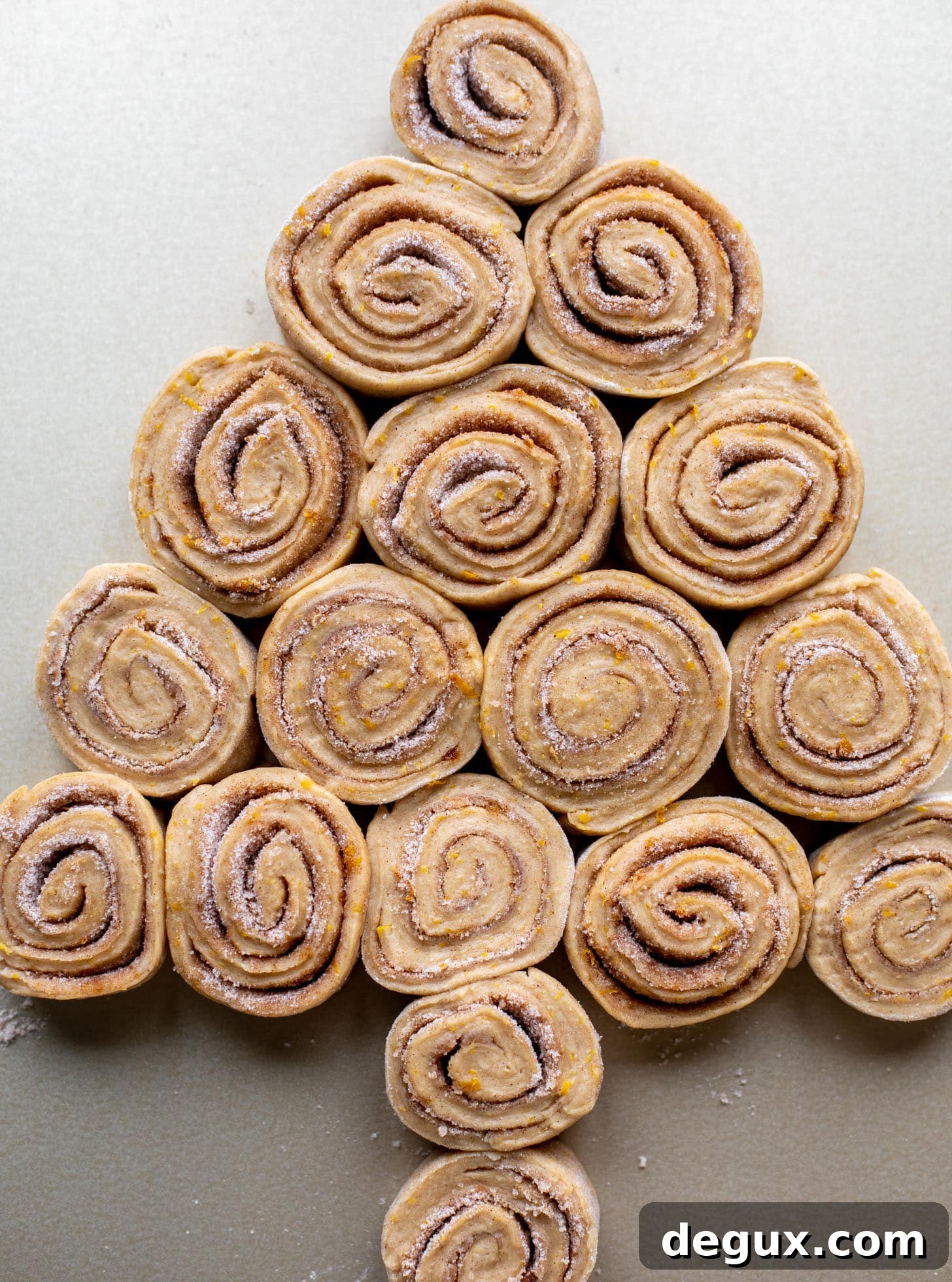 cinnamon orange roll dough christmas tree