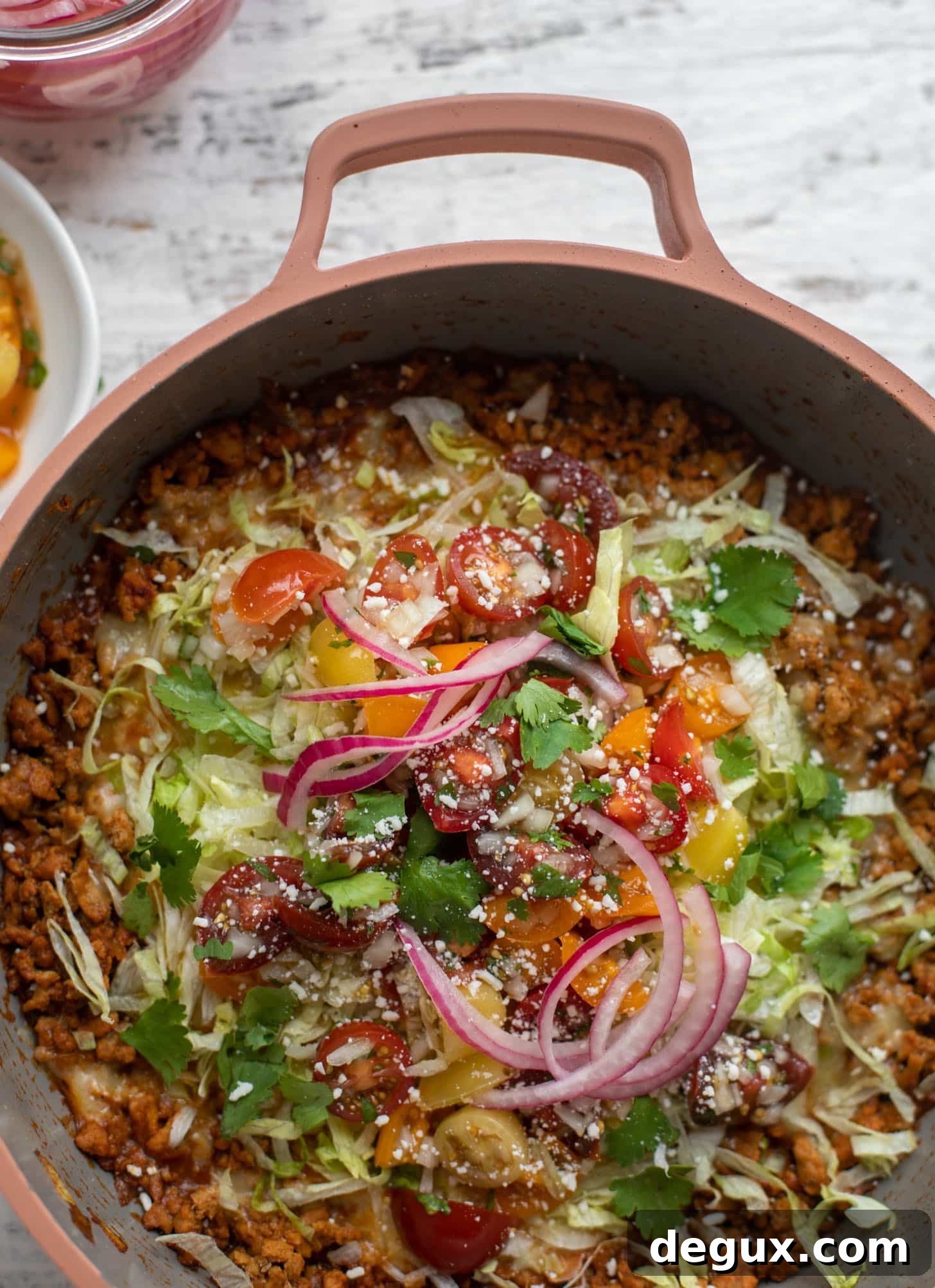 turkey taco nacho skillet
