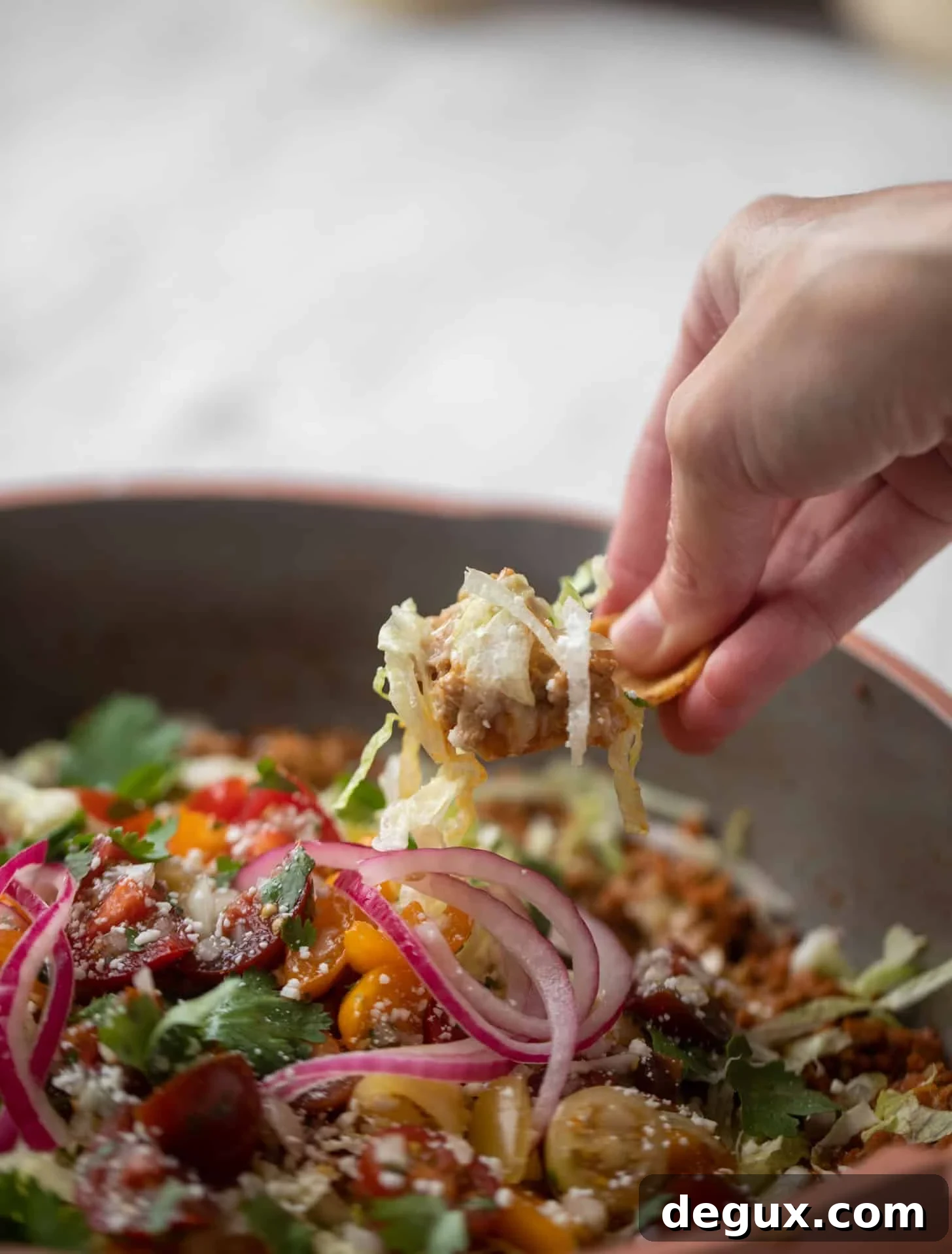 turkey taco skillet chip dip