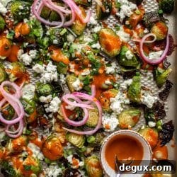 Spicy Buffalo-Style Roasted Brussels Sprouts with Crispy Edges 8 img 70650 7