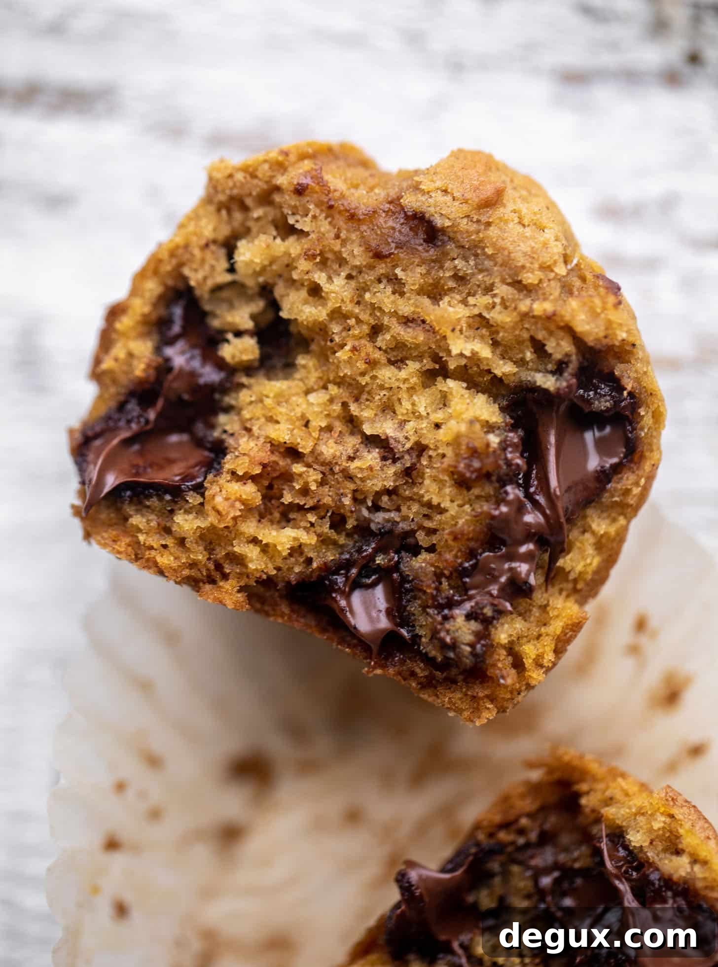 Moist Pumpkin Chocolate Chip Muffins Recipe for Fall Baking 2 pumpkin chocolate chip muffins