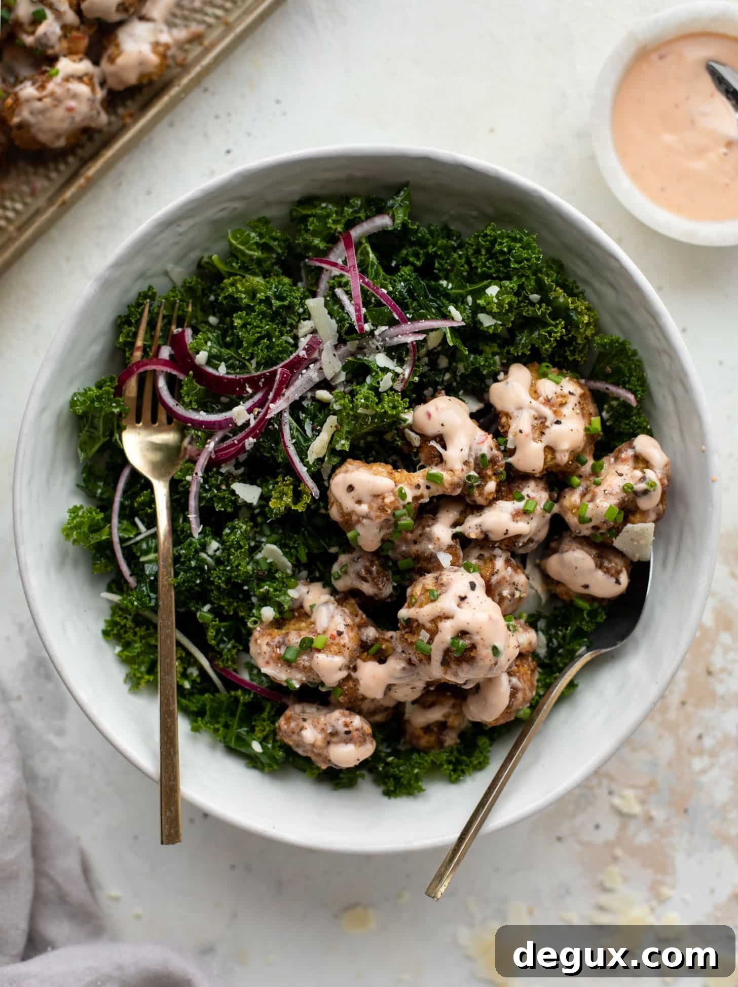 bang bang cauliflower kale salad