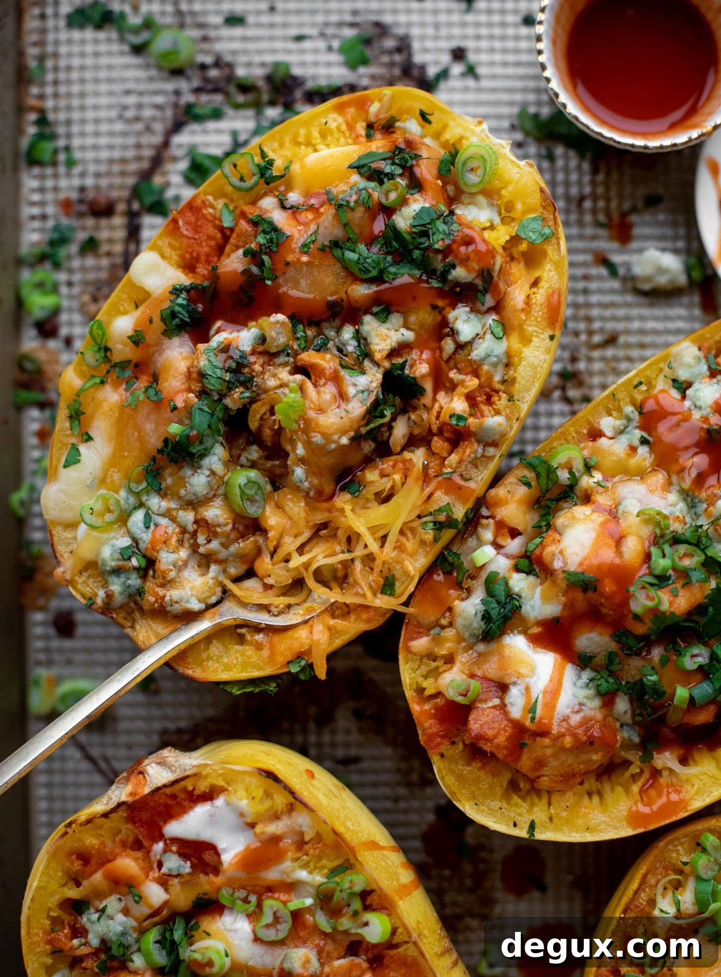 Baked Buffalo Chicken Spaghetti Squash Casserole 11 buffalo chicken spaghetti squash