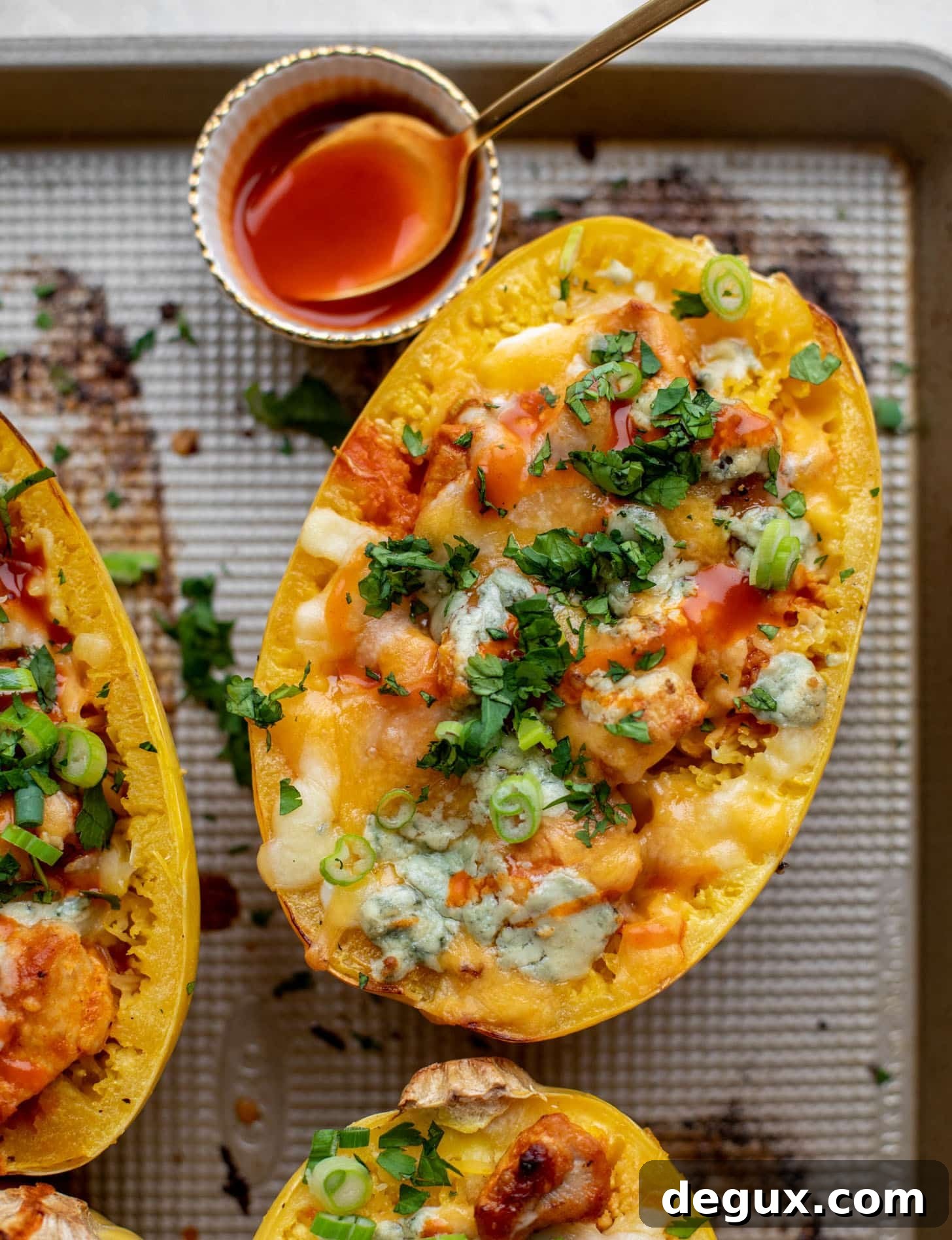Baked Buffalo Chicken Spaghetti Squash Casserole 6 buffalo chicken spaghetti squash