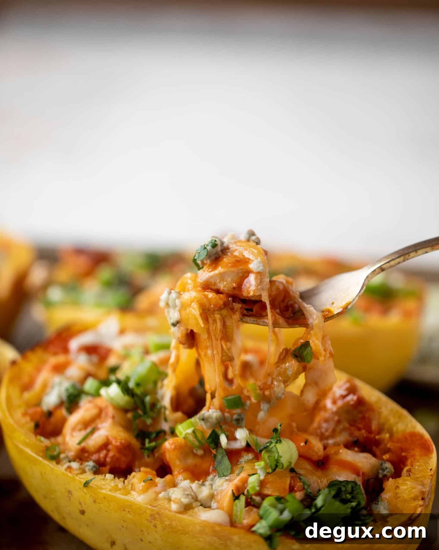 Baked Buffalo Chicken Spaghetti Squash Casserole 7 bite of buffalo chicken spaghetti squash