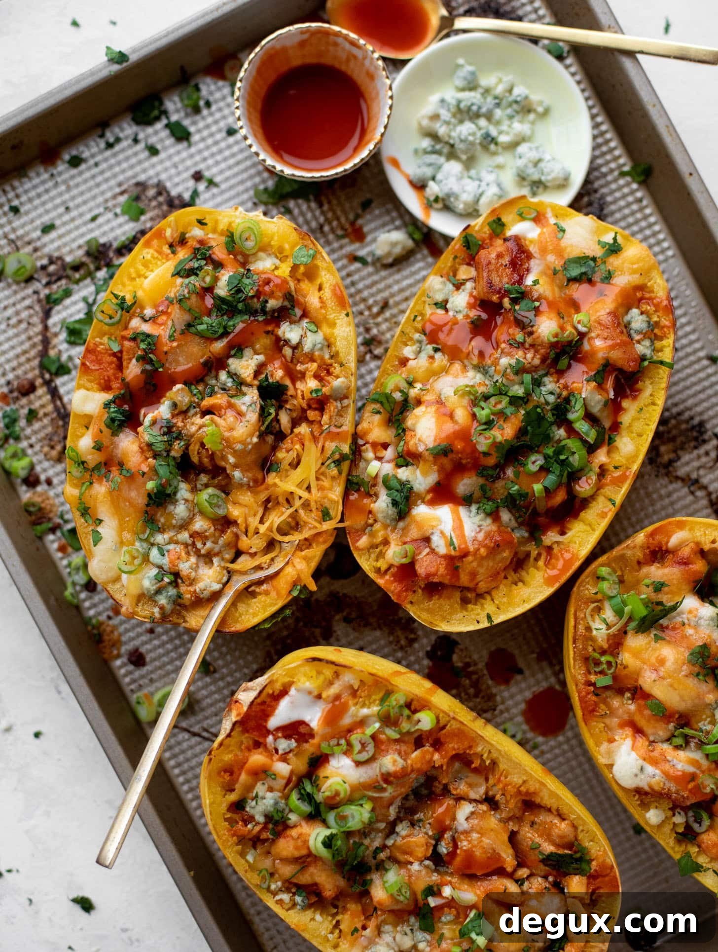 Baked Buffalo Chicken Spaghetti Squash Casserole 8 buffalo chicken spaghetti squash
