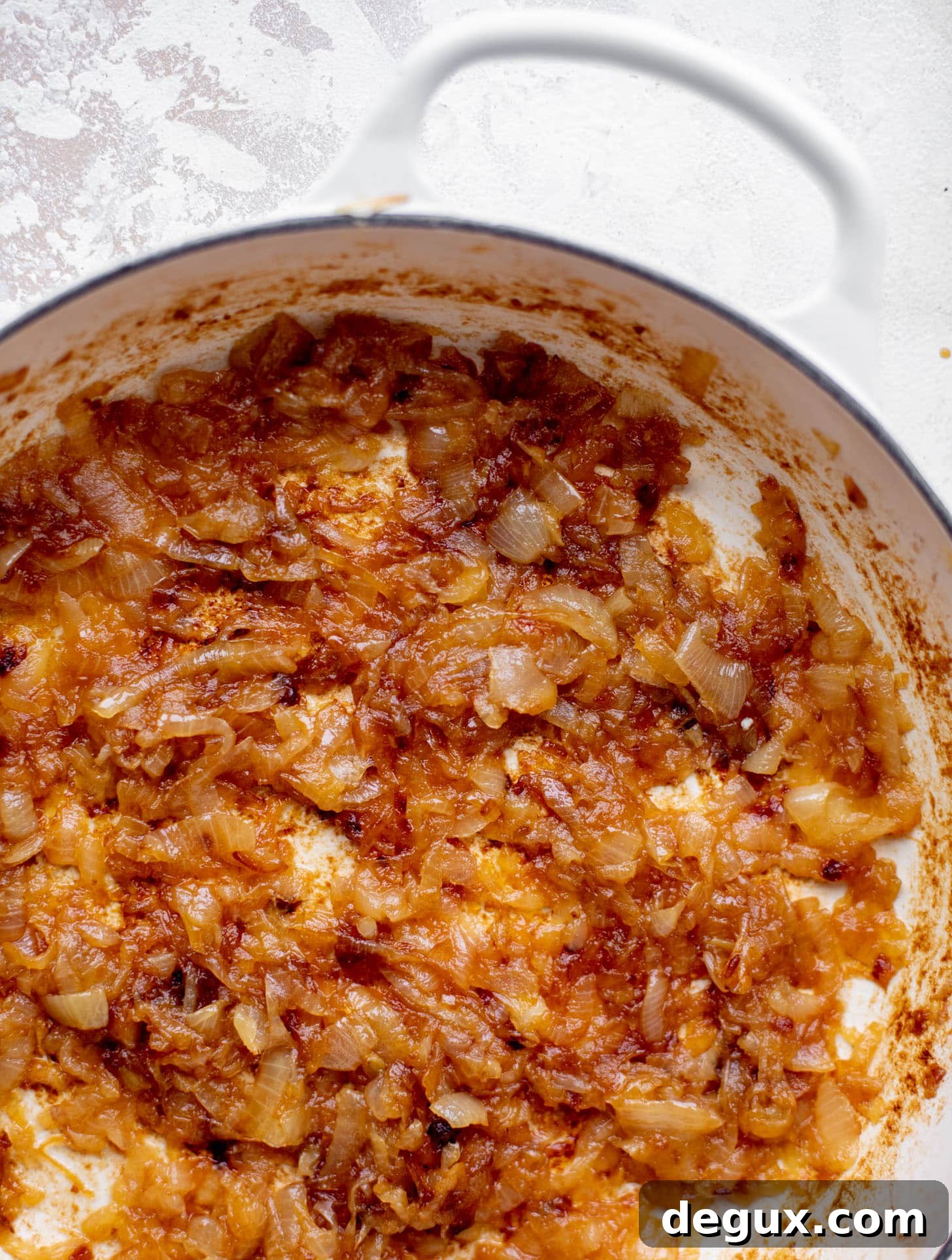 caramelized onions in dish