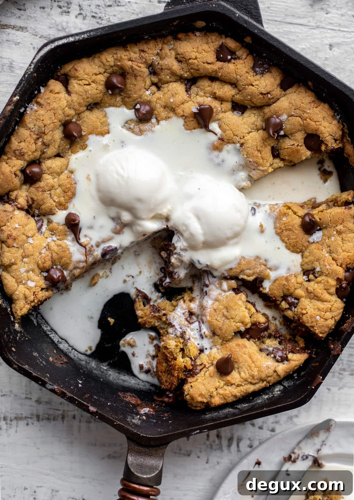 chewy chocolate chip skillet cookie