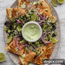 Smoky Shiitake Mushroom Quesadillas with Avocado Cream Sauce 8 img 71264 7