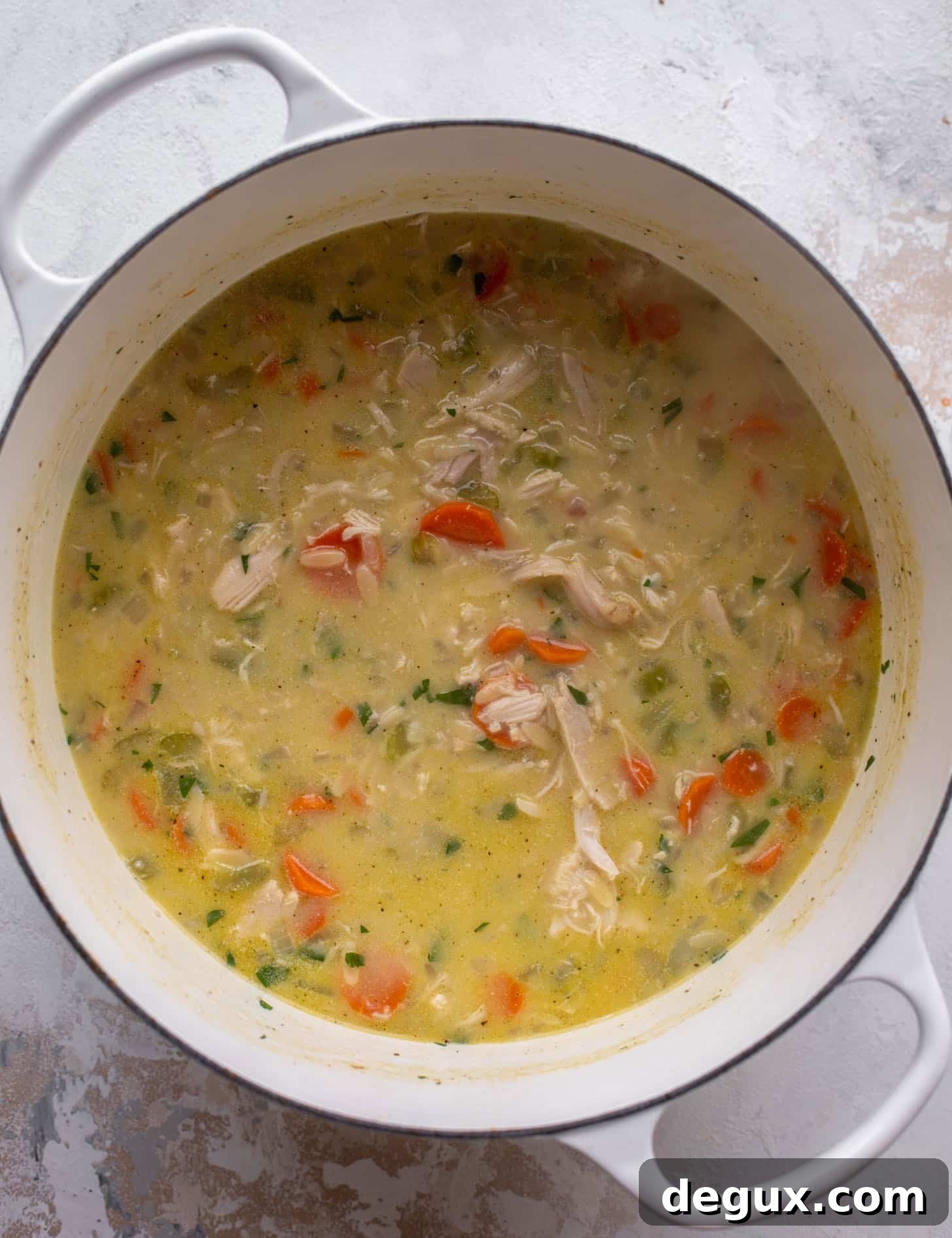 Creamy Chicken and Orzo Soup Recipe for Cozy Weeknight Meals 4 pot of chicken orzo soup