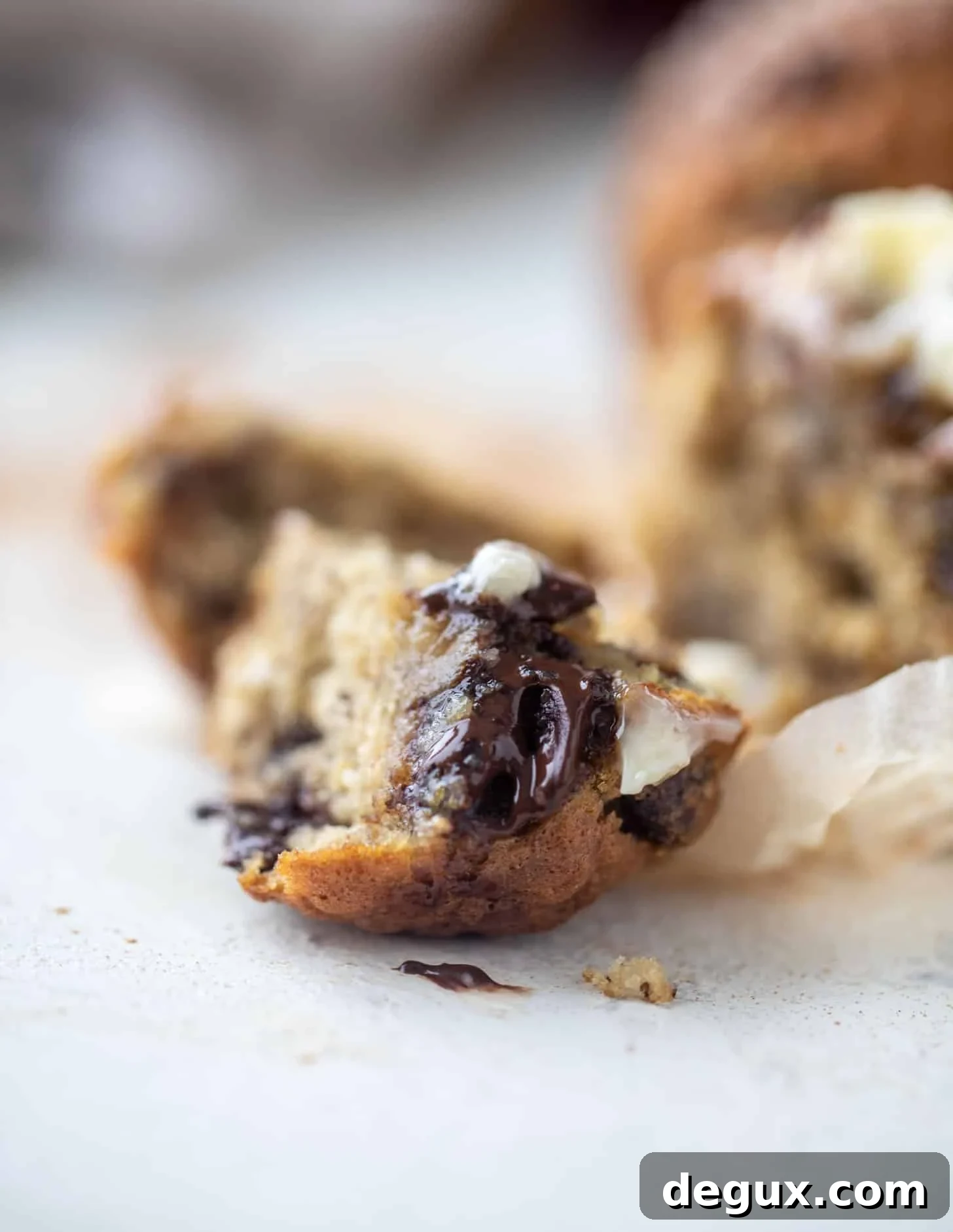 chocolate chip banana oat muffins