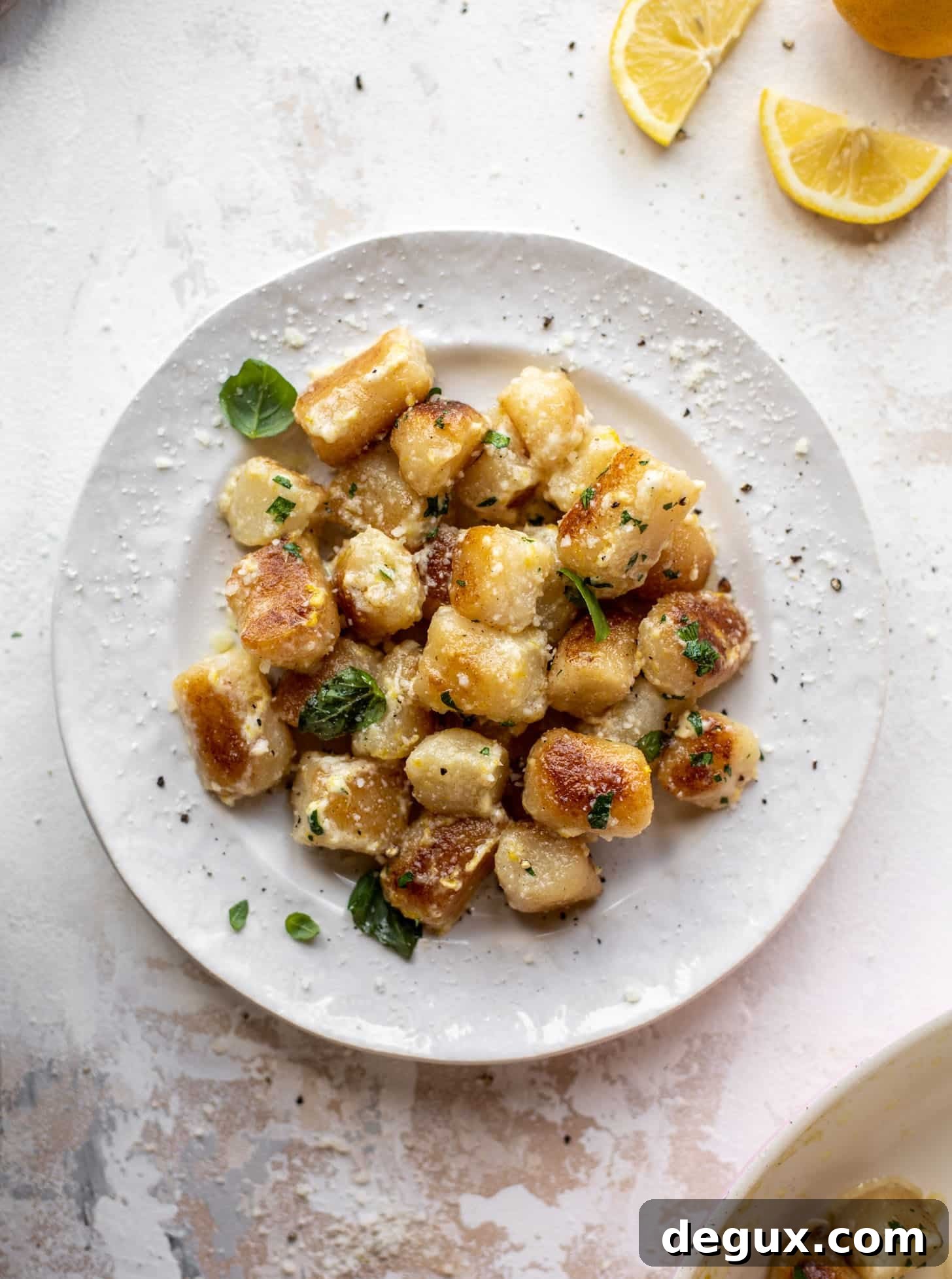 15 minute lemon parmesan cauliflower gnocchi