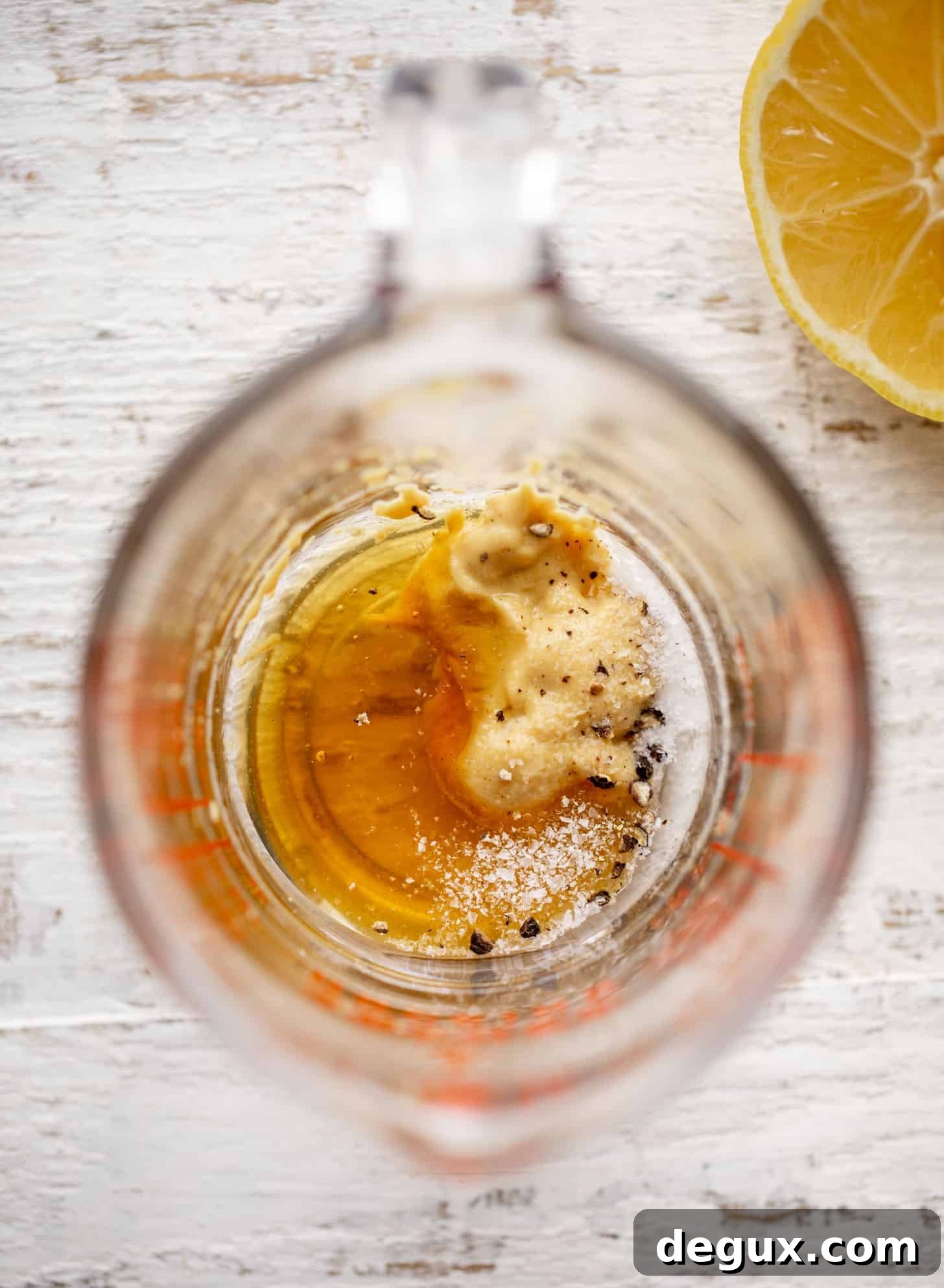 lemon juice, dijon, honey for vinaigrette