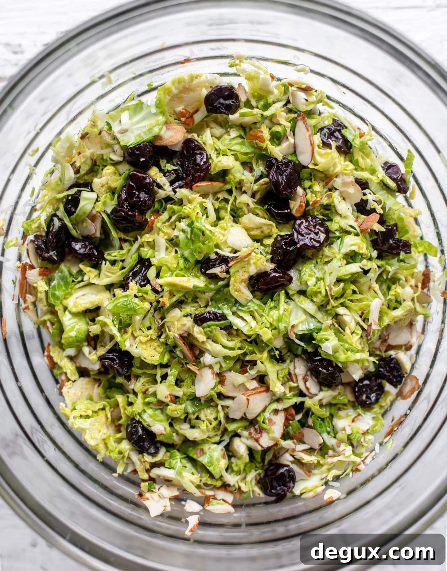 sweet and savory brussels sprouts slaw