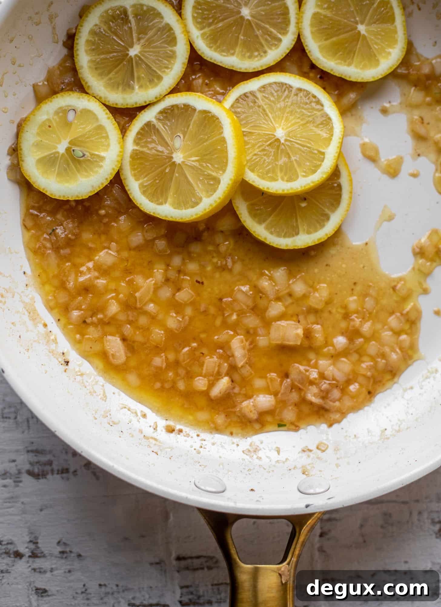 Chicken Romano Meatballs Recipe — Weeknight Dinner Sneak Peek 5 pan sauce with lemons and shallots and garlic