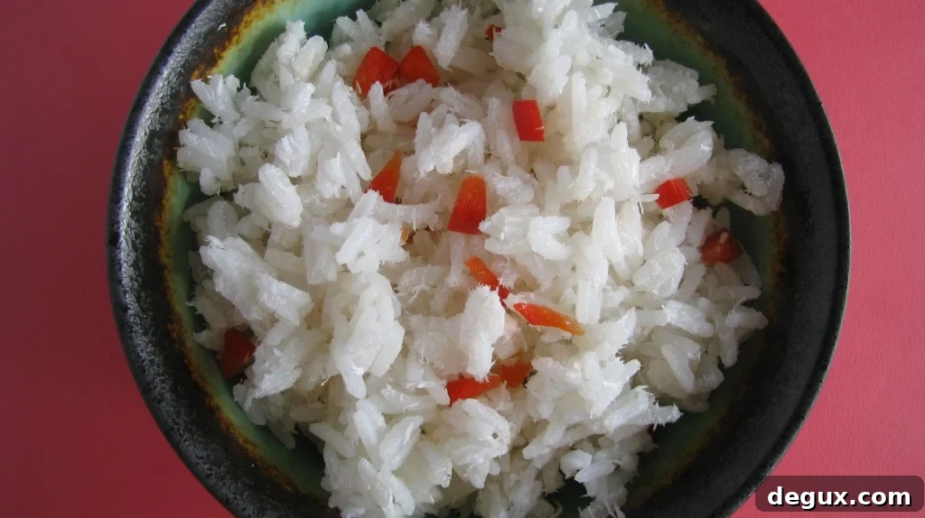 Island rice Island rice in a bowl