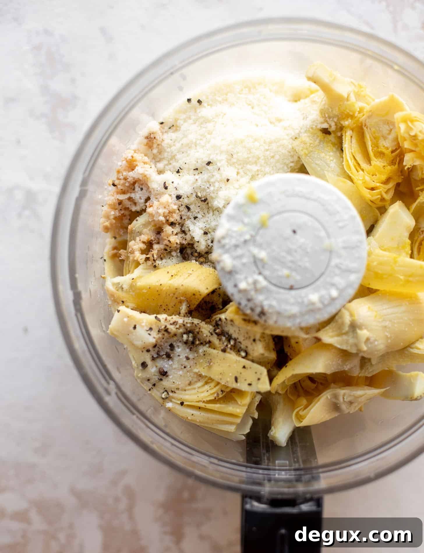 artichoke sauce in the food processor 