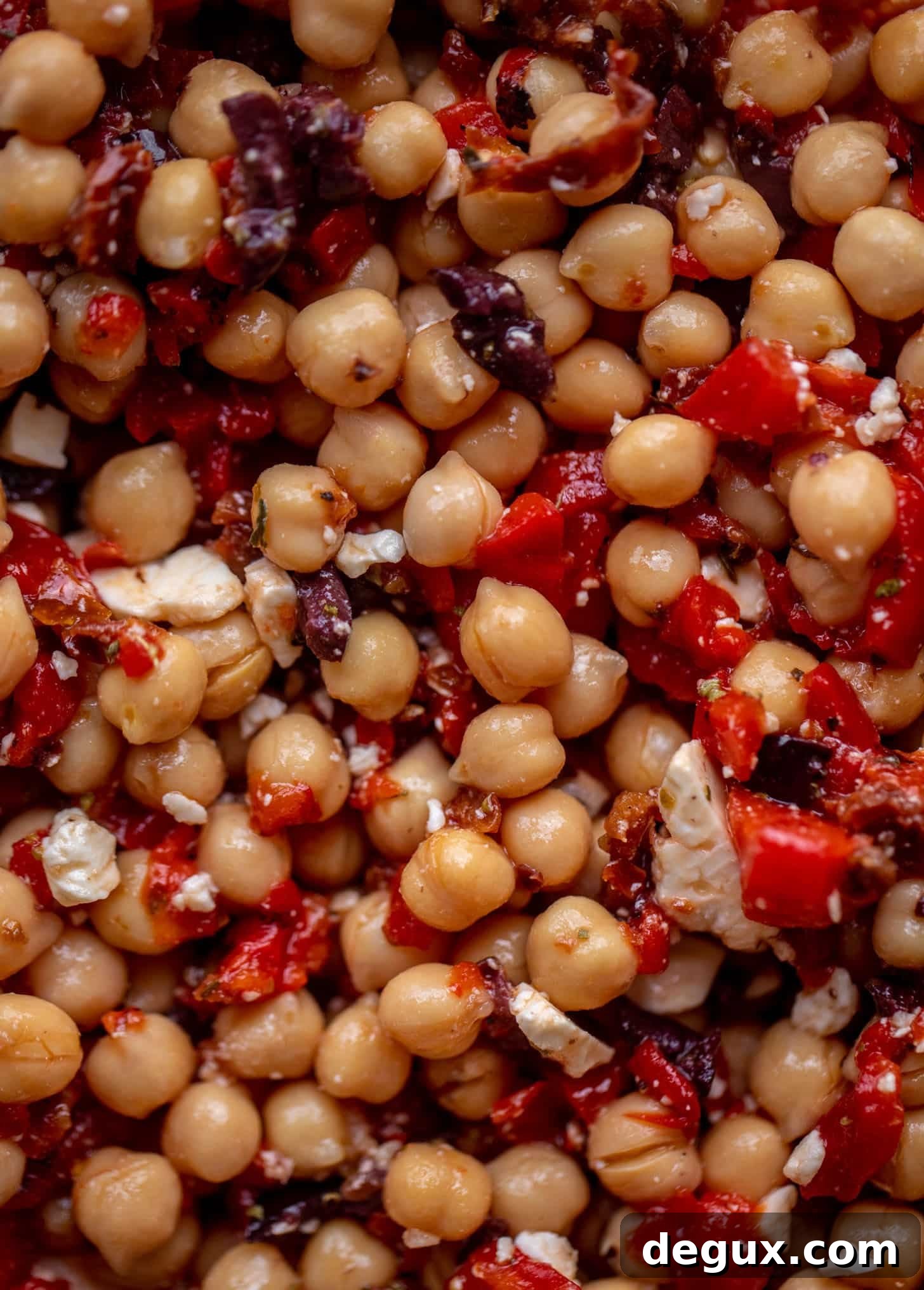 Make-Ahead Mediterranean Marinated Chickpea Salad 5 up close make ahead marinated mediterranean chickpeas