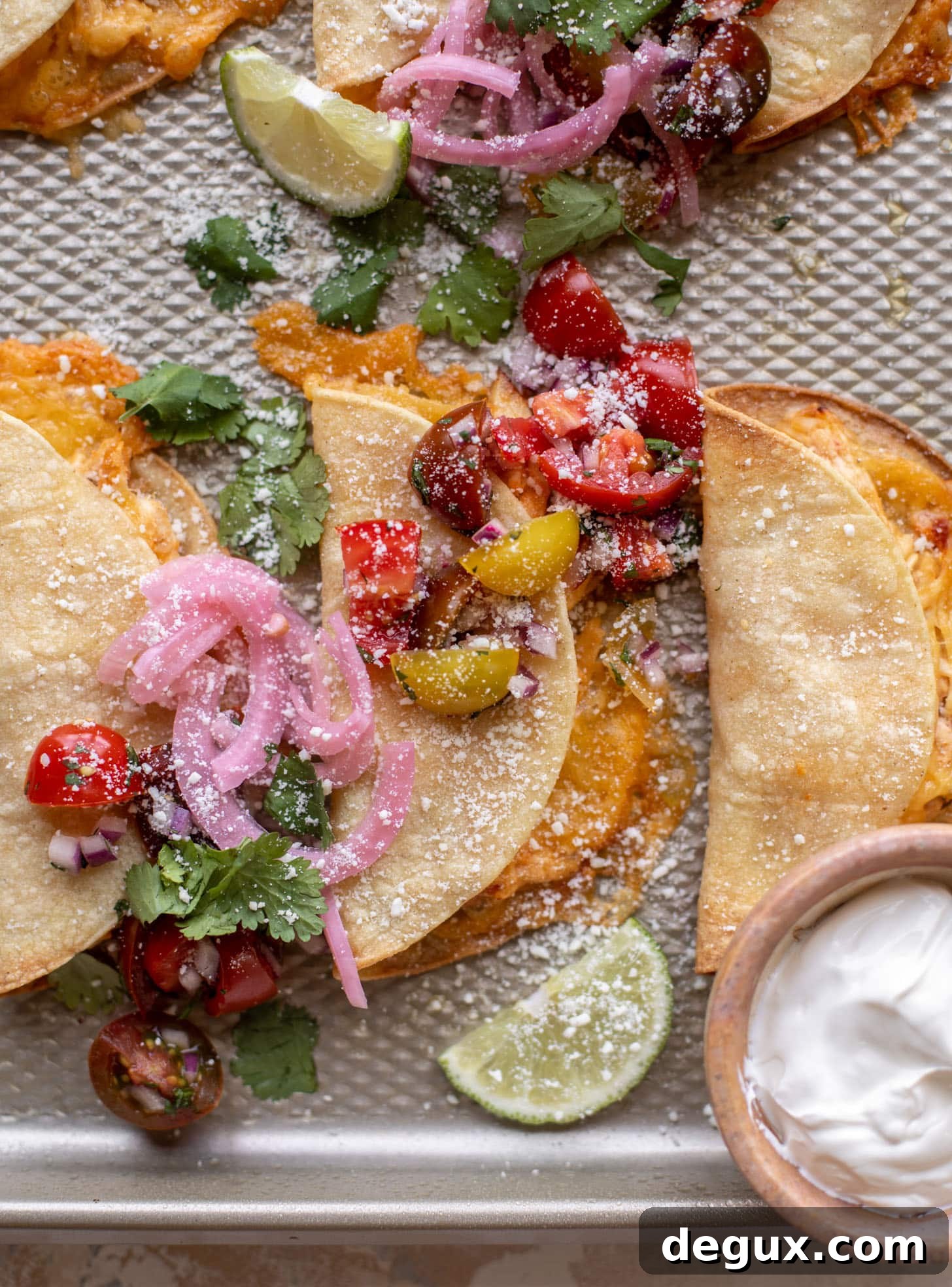 crispy baked salsa chicken tacos