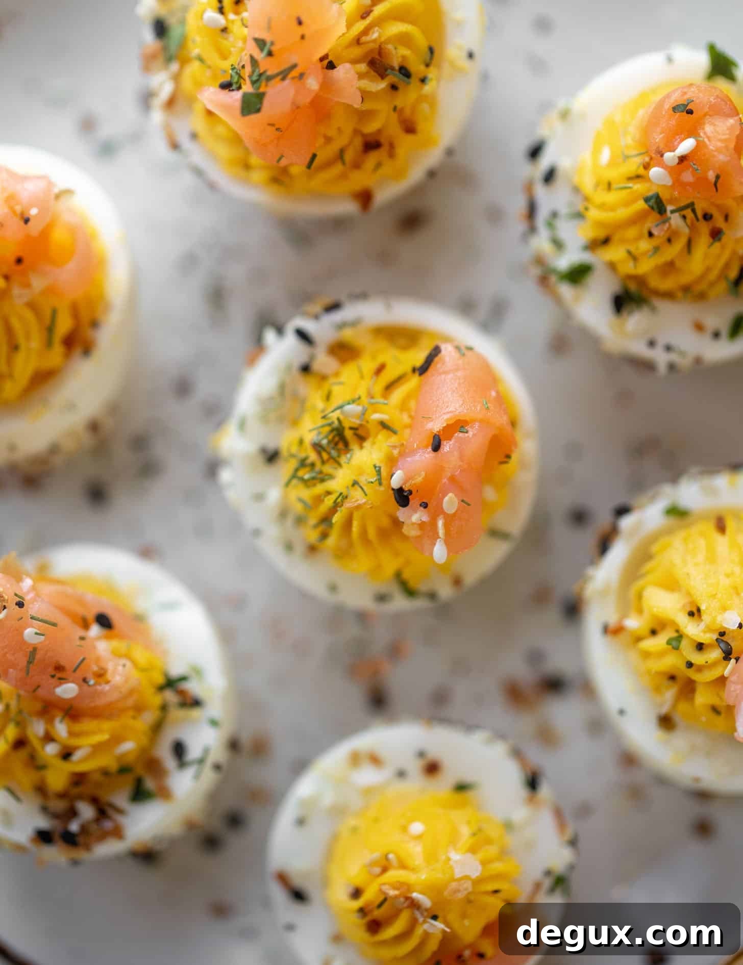 Smoked Salmon Deviled Eggs with Dill and Capers 2 everything smoked salmon deviled eggs