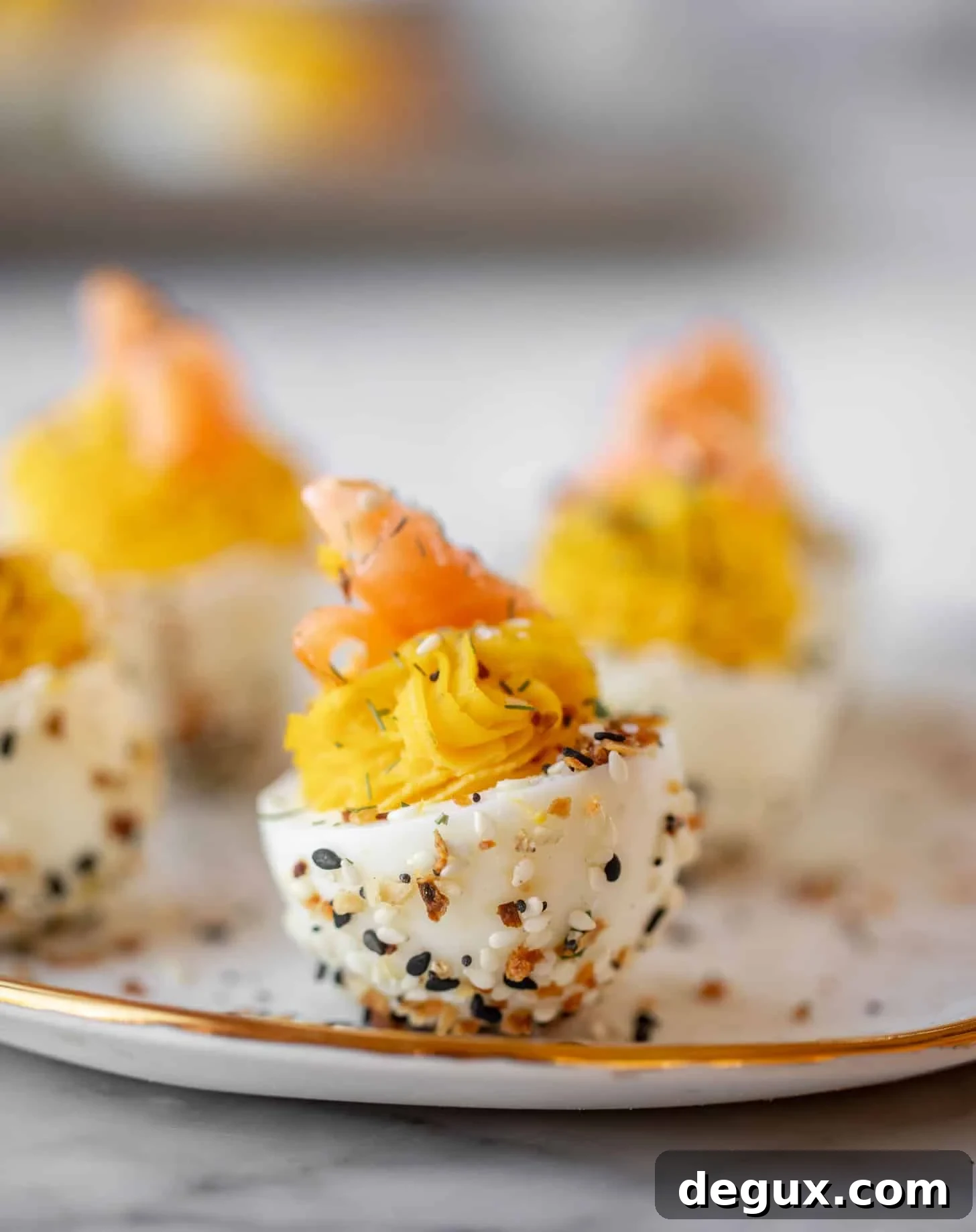 Smoked Salmon Deviled Eggs with Dill and Capers 6 everything smoked salmon deviled eggs