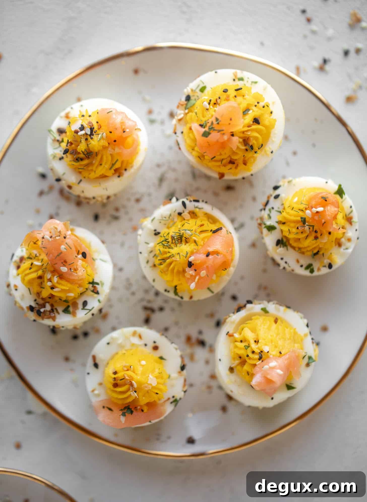 Smoked Salmon Deviled Eggs with Dill and Capers 7 everything smoked salmon deviled eggs