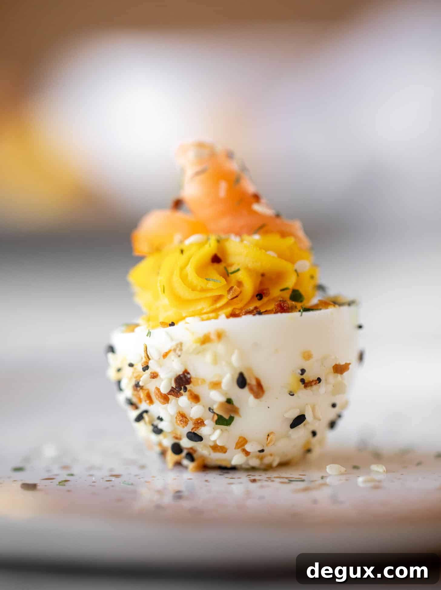 Smoked Salmon Deviled Eggs with Dill and Capers 8 everything smoked salmon deviled eggs