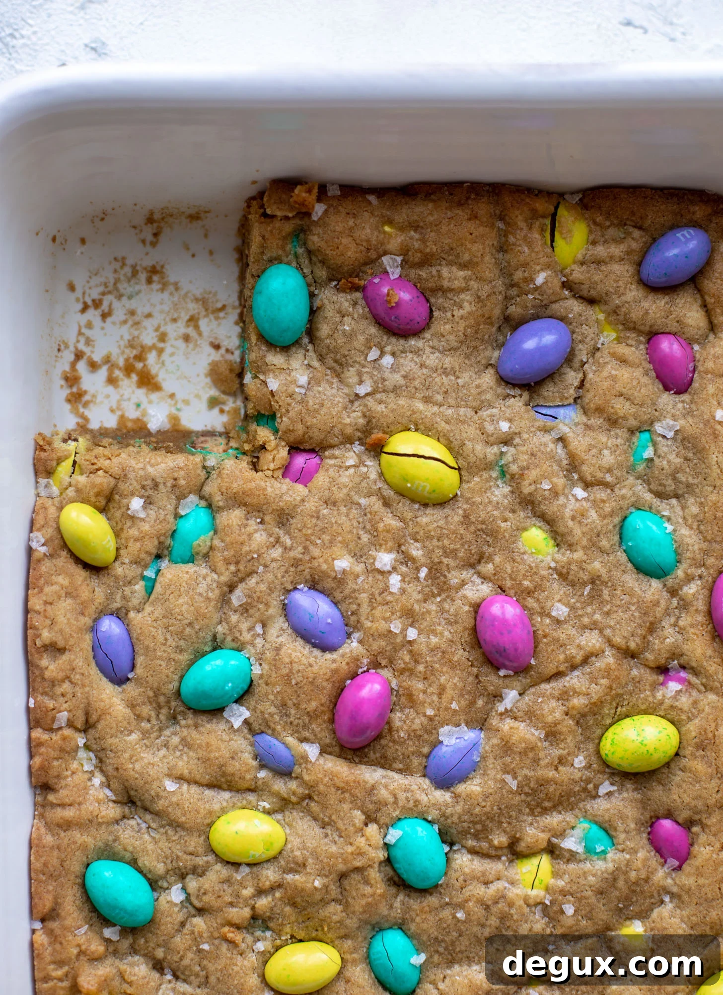 salted brown butter peanut butter m&m cookie bars
