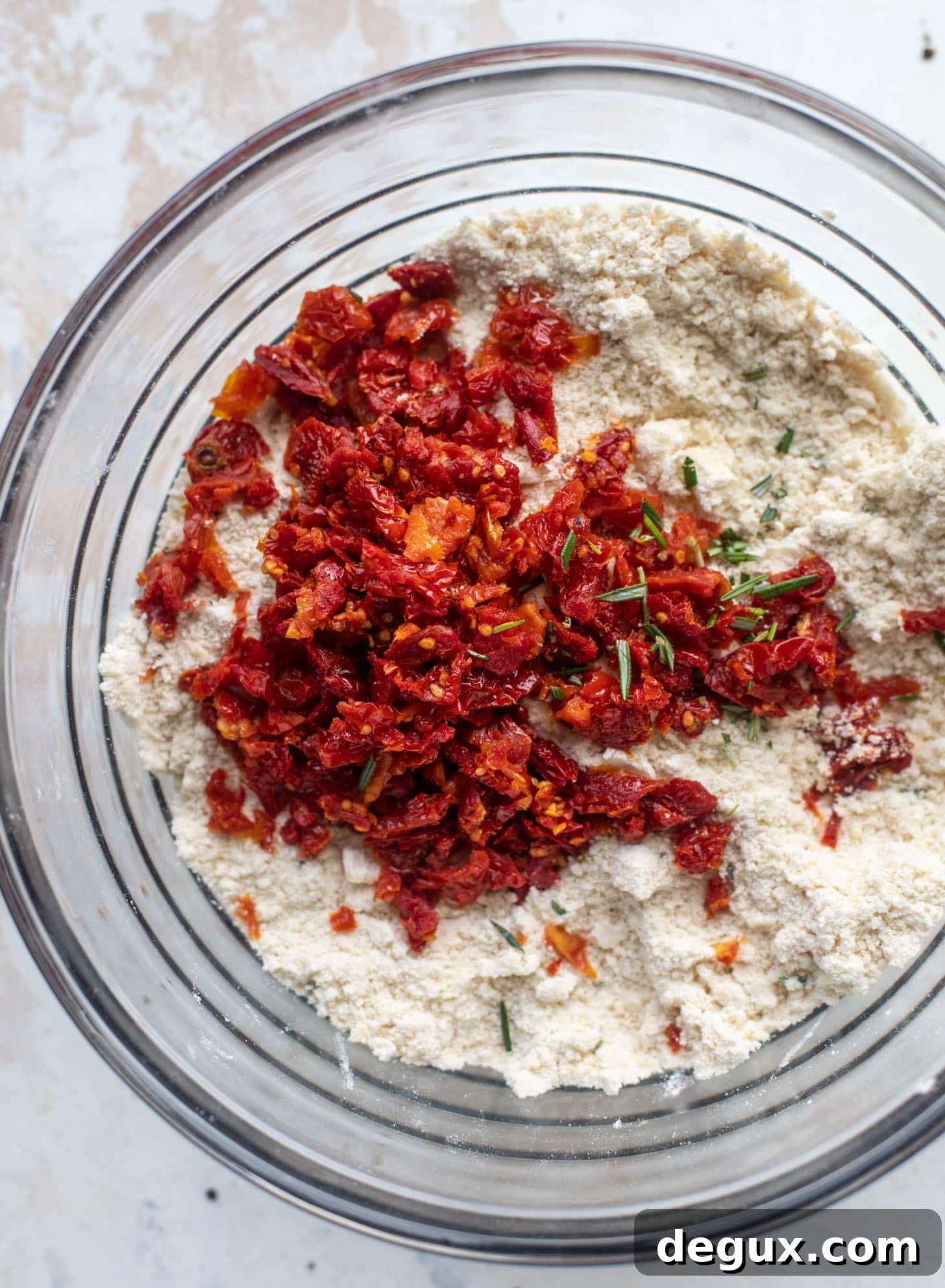 scone dough with sun dried tomatoes