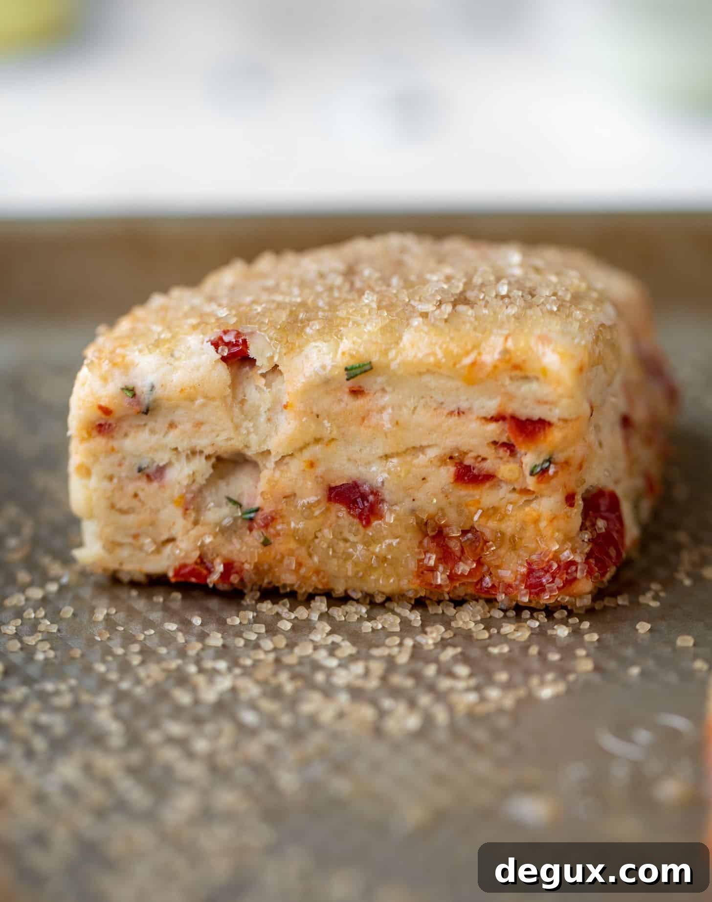 sun dried tomato scone ready for baking