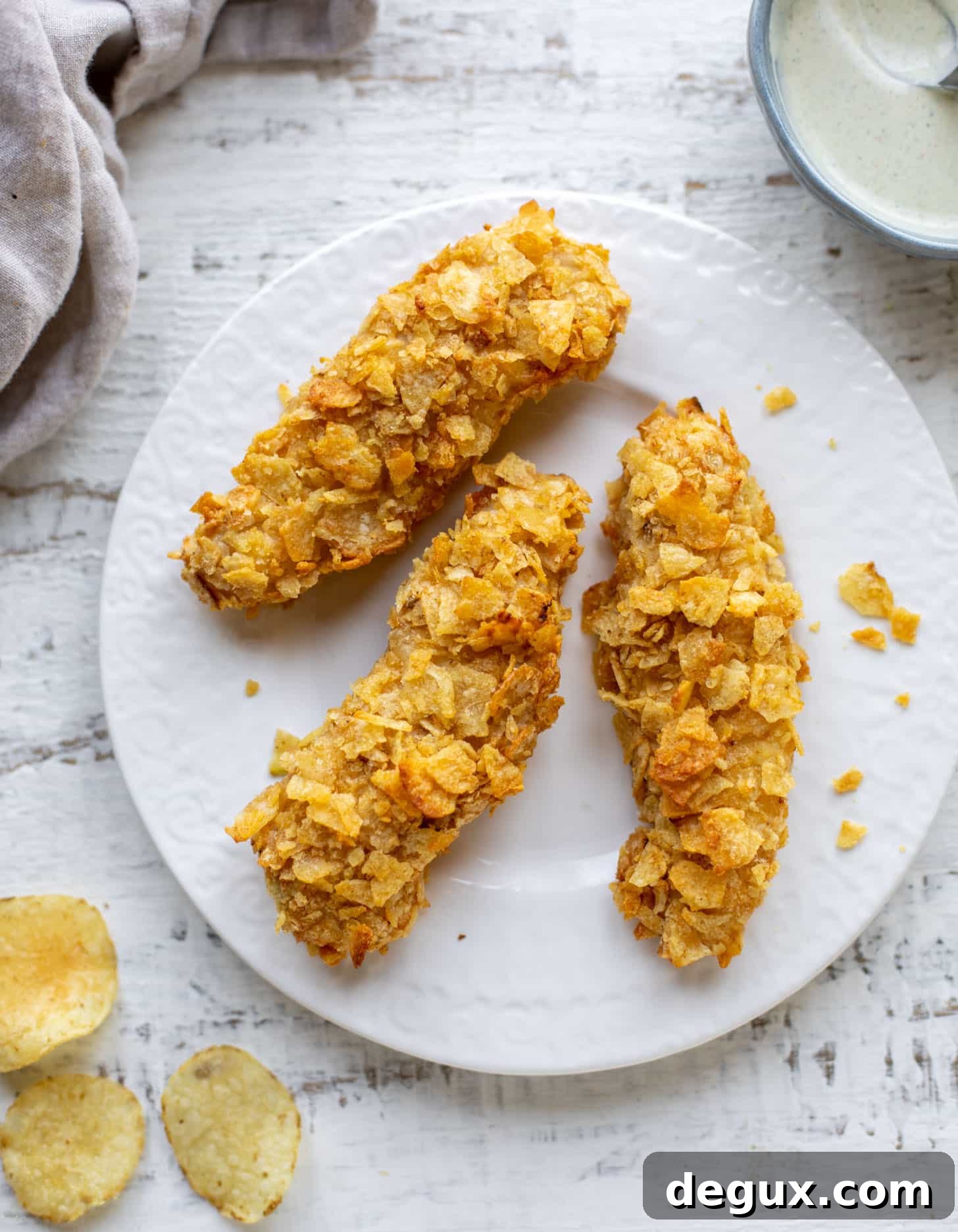 potato chip crusted chicken fingers 